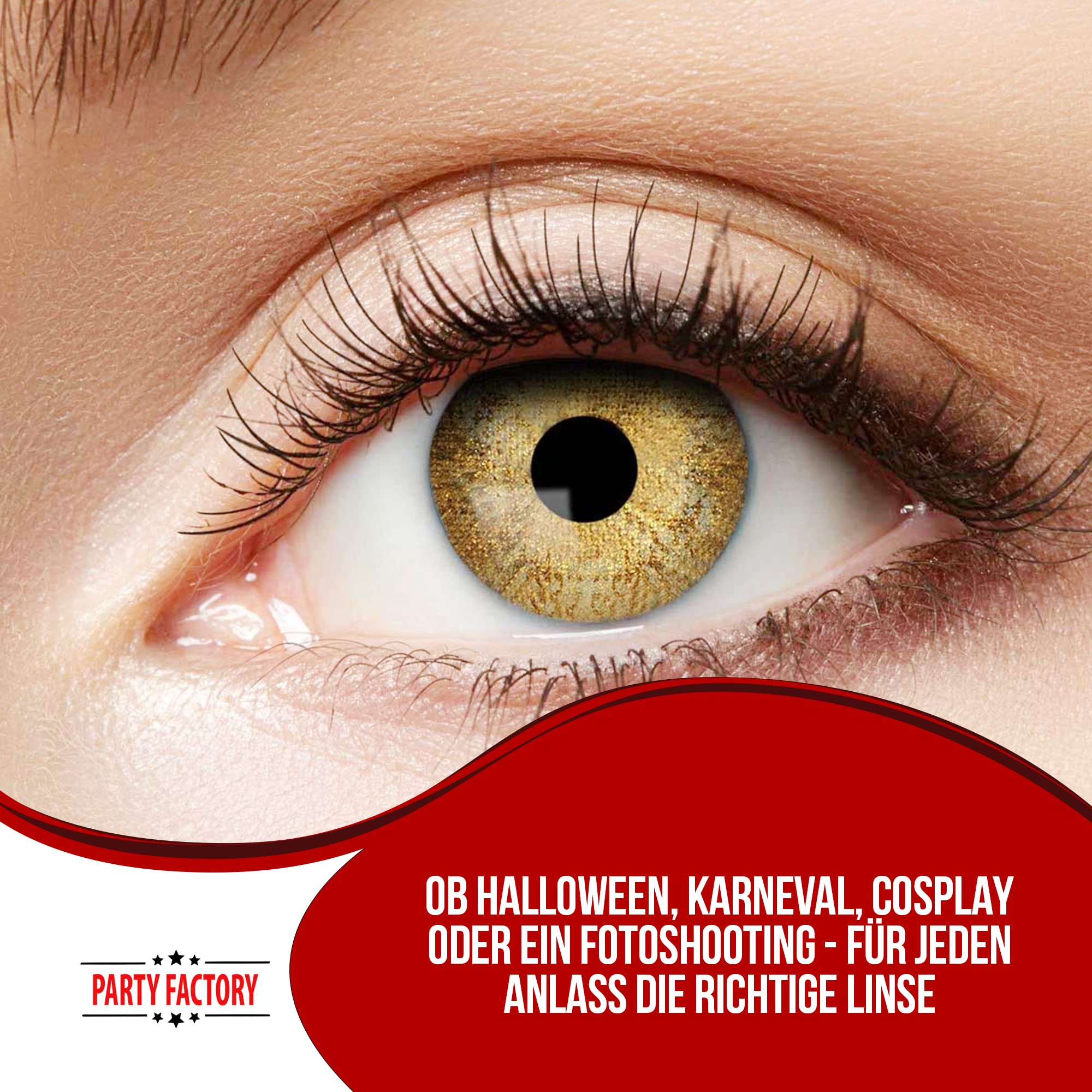 Zoelibat Eyecatcher 12 Monats-Kontaktlinsen Gold Sparkle 12