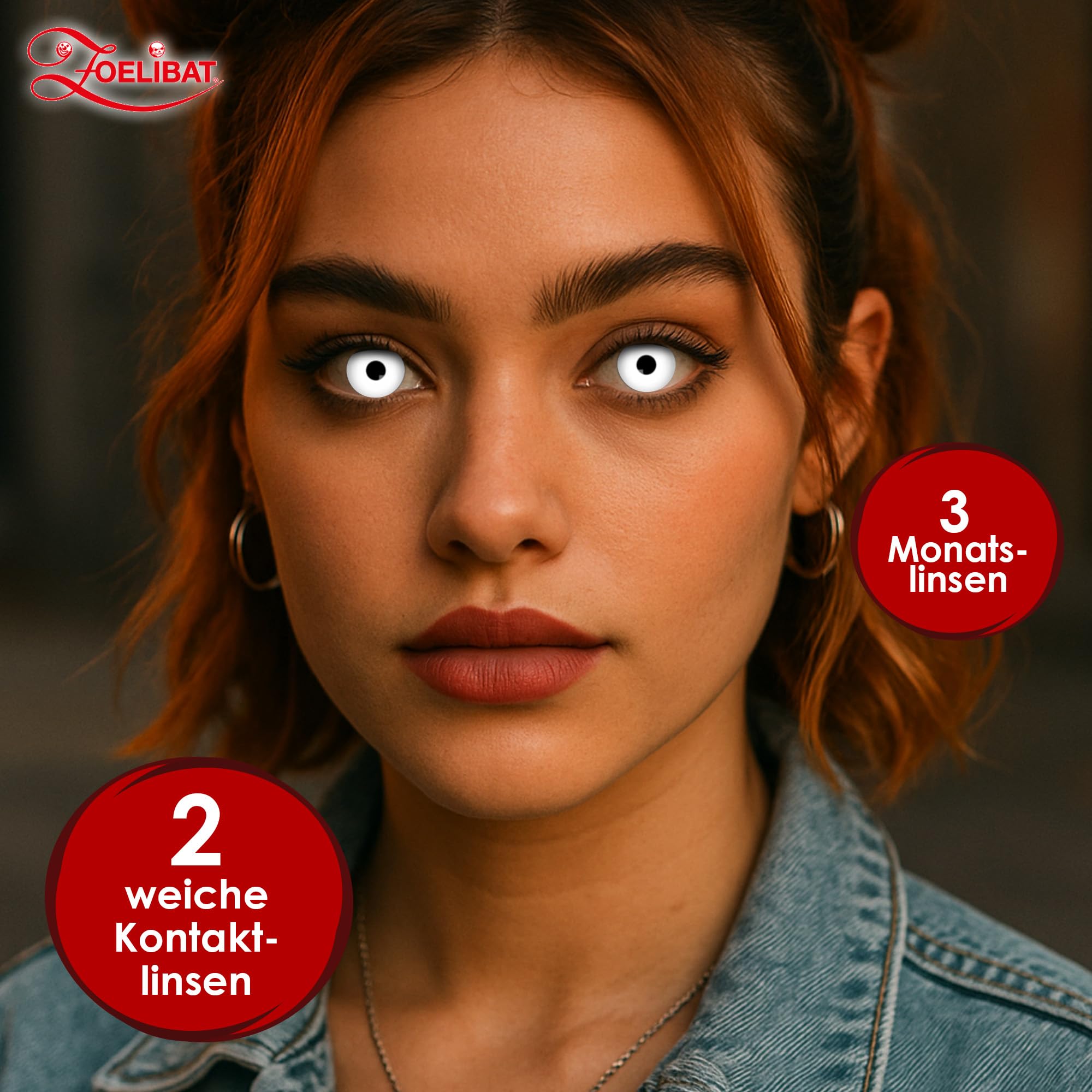 Zoelibat Eyecatcher 3 Monats-Kontaktlinsen White Zombie 11
