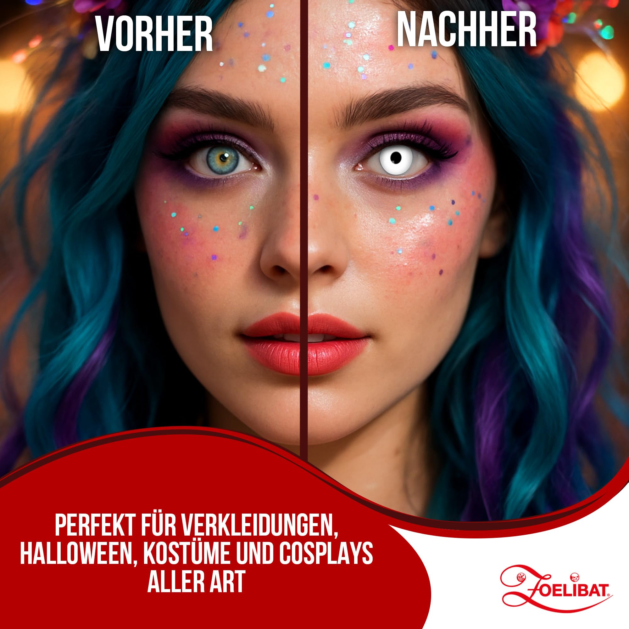 Zoelibat Eyecatcher 3 Monats-Kontaktlinsen White Zombie 12
