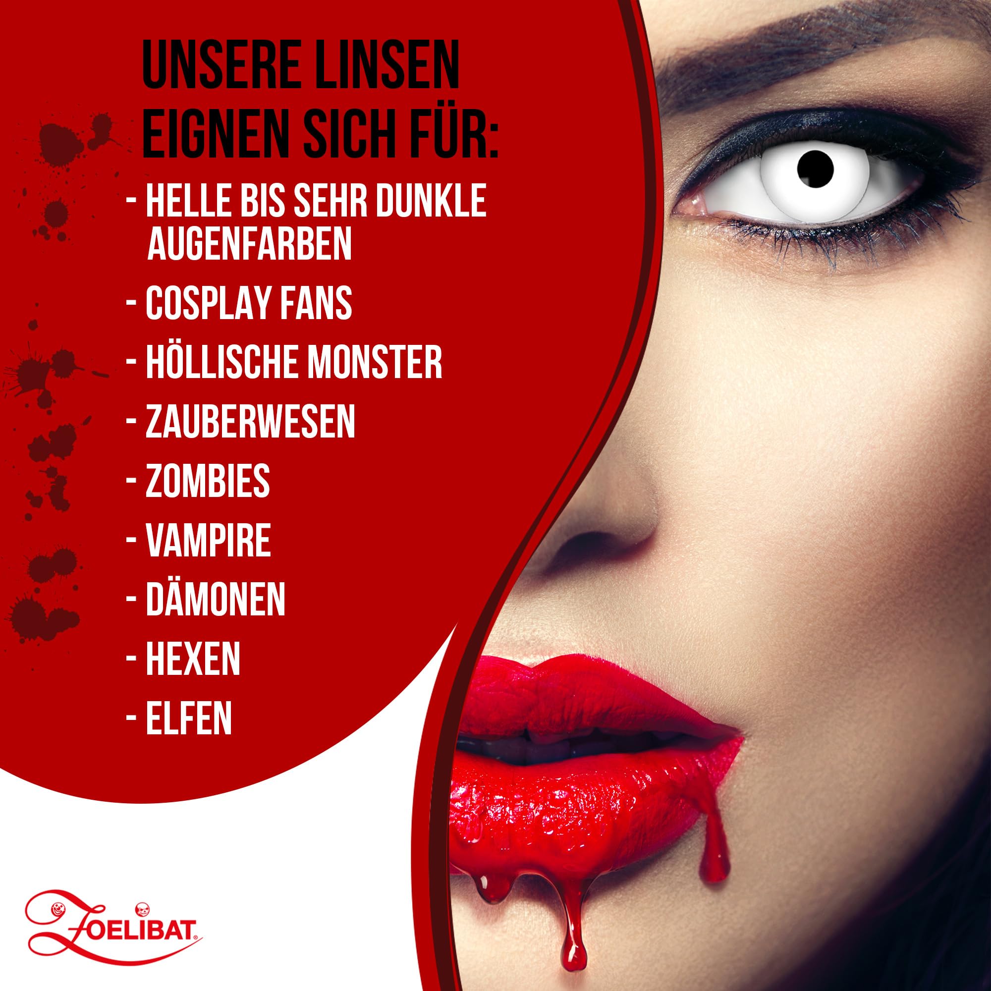 Zoelibat Eyecatcher UV 1 Monthly Contact Lenses Flash White 11