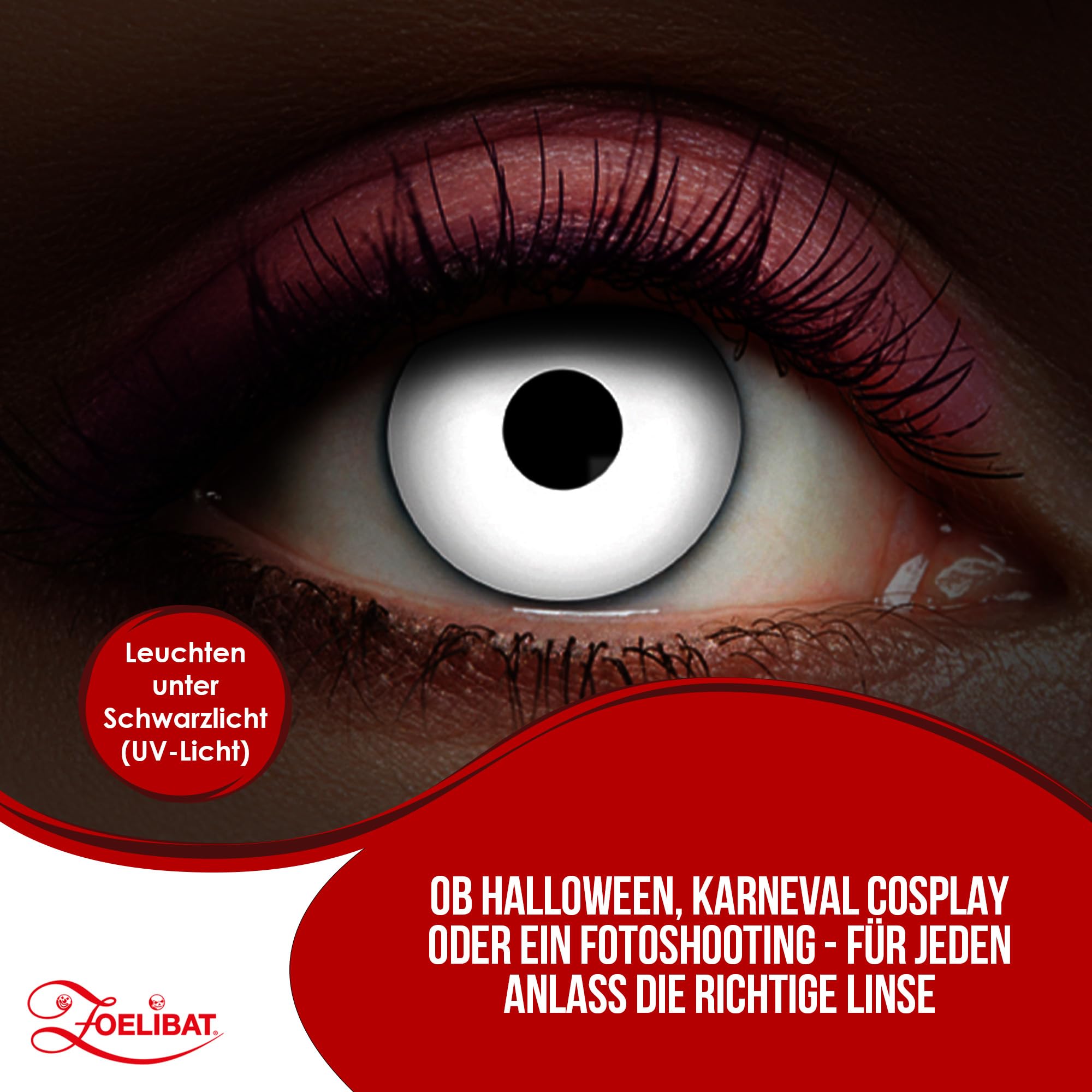 Zoelibat Eyecatcher UV 1 Monthly Contact Lenses Flash White 13