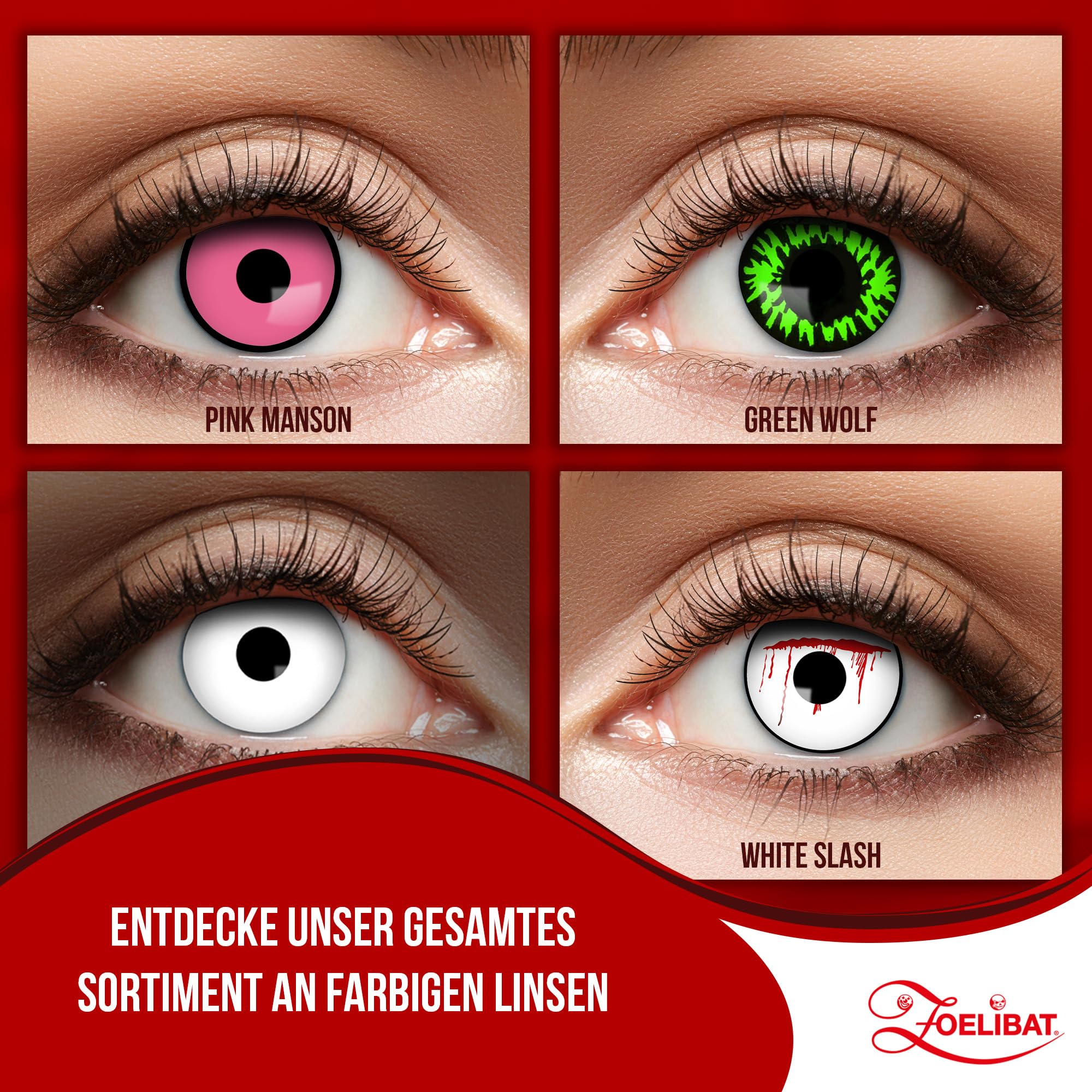 Zoelibat Eyecatcher UV 1 Monthly Contact Lenses Flash White 14