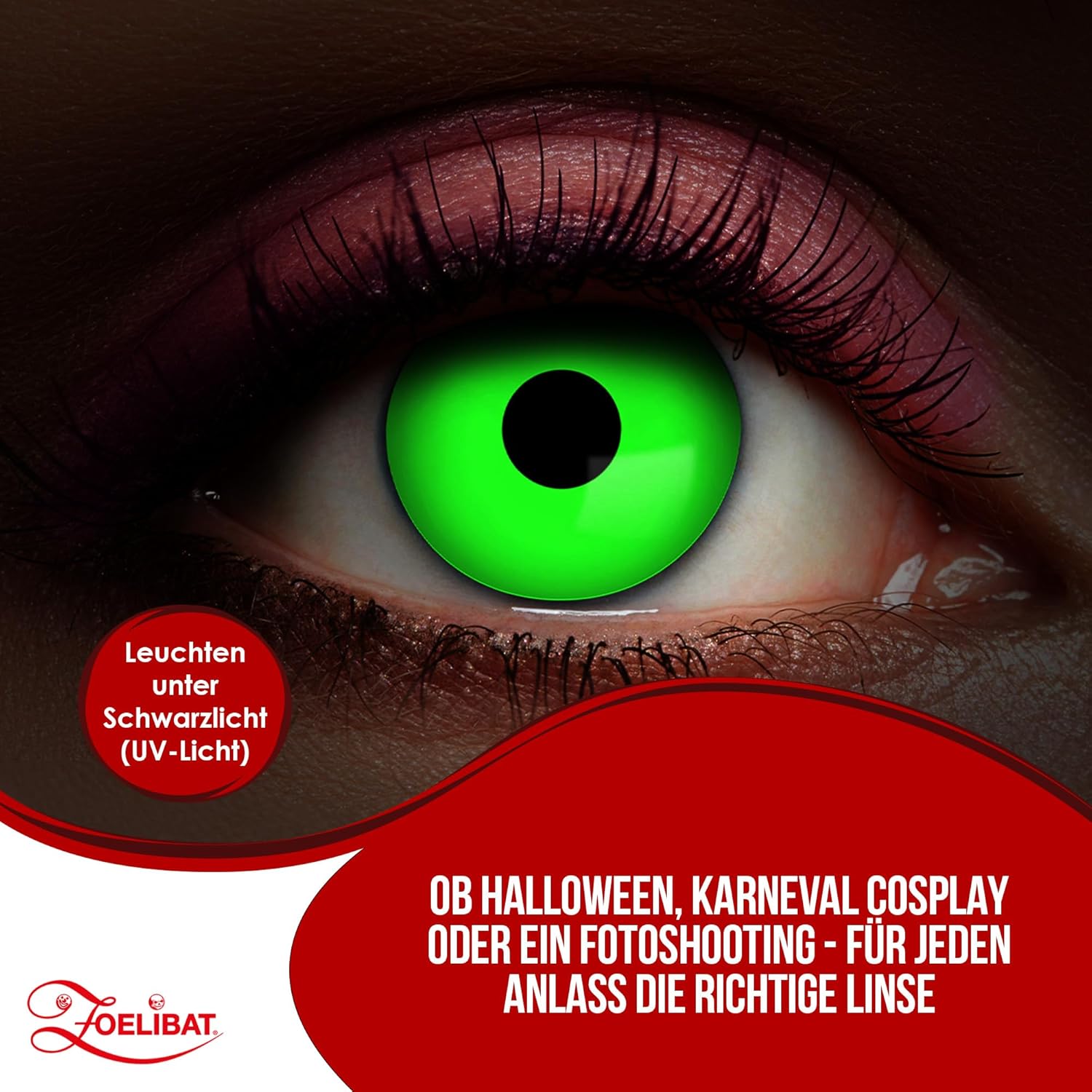 Zoelibat Eyecatcher UV 1 Monthly Contact Lenses Flash Green 13