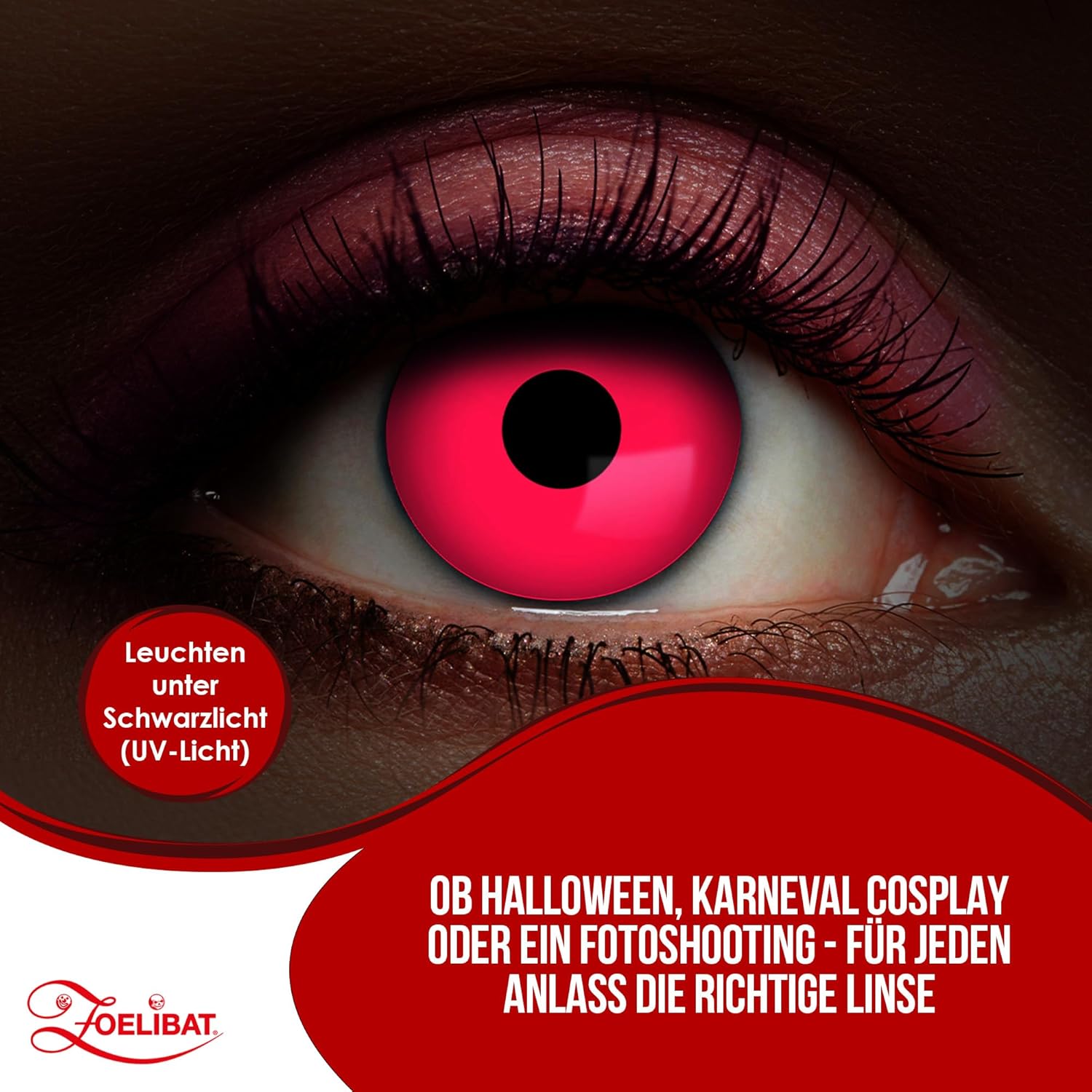 Zoelibat Eyecatcher UV 1 Month Contact Lenses Flash Pink 13