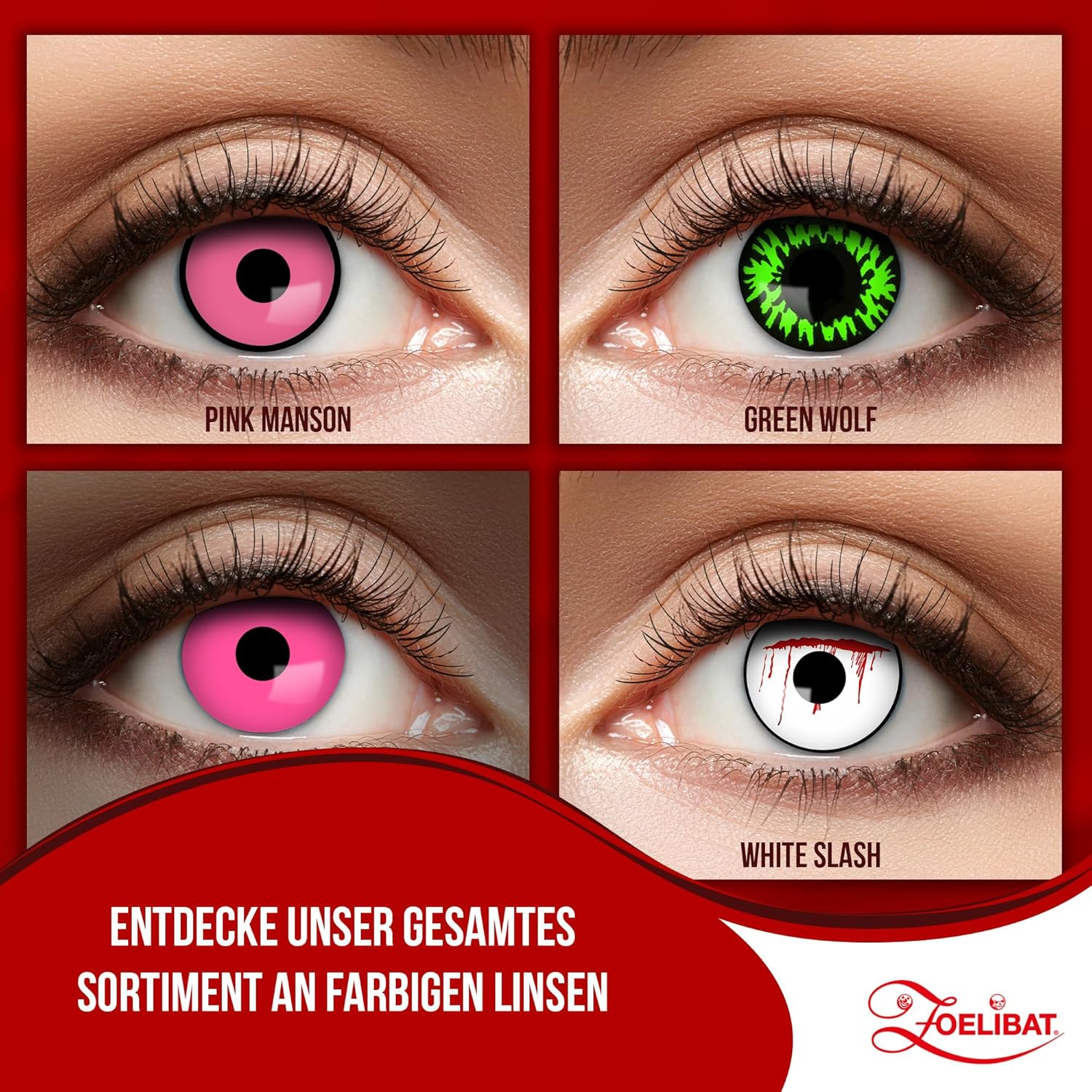 Zoelibat Eyecatcher UV 1 Month Contact Lenses Flash Pink 14