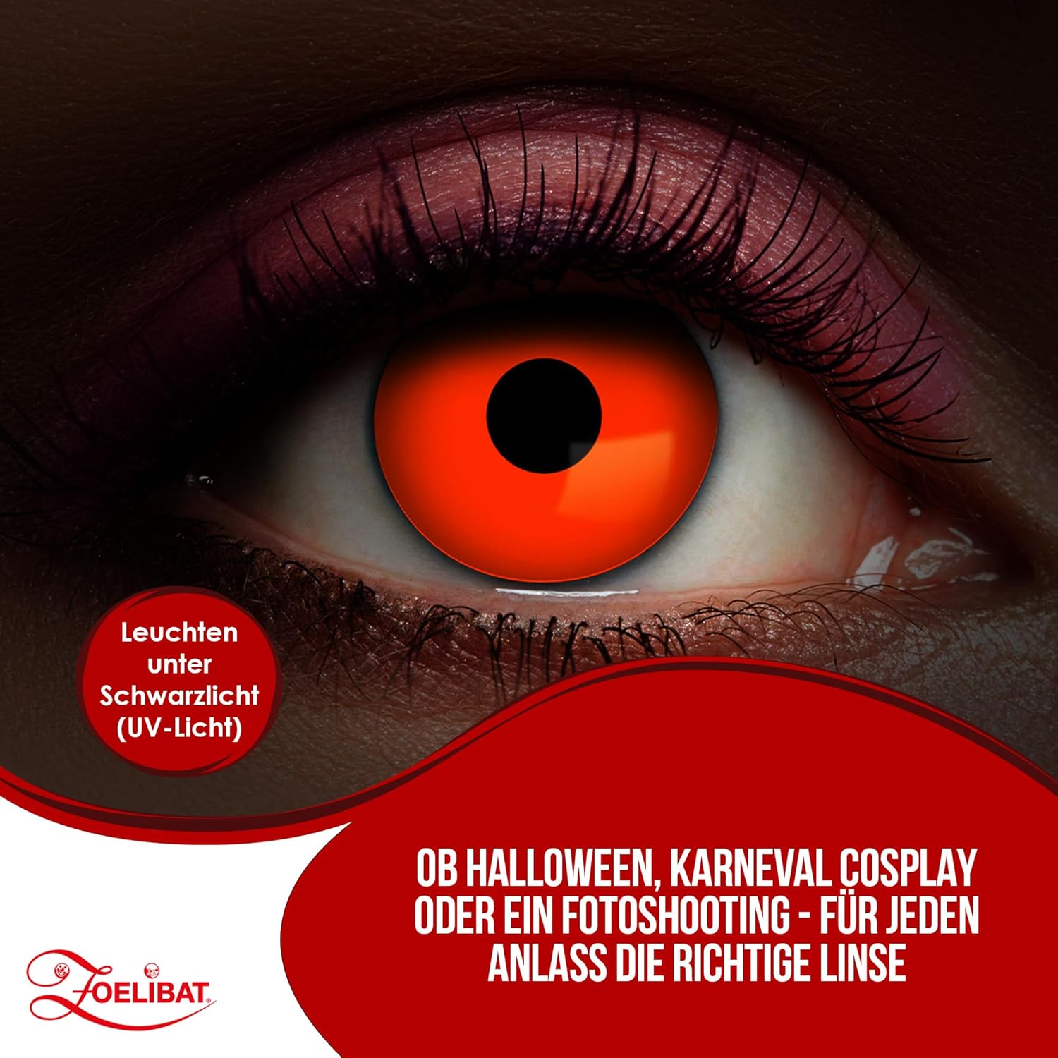 Zoelibat Eyecatcher UV 1 Monthly Contact Lenses Flash Orange 13