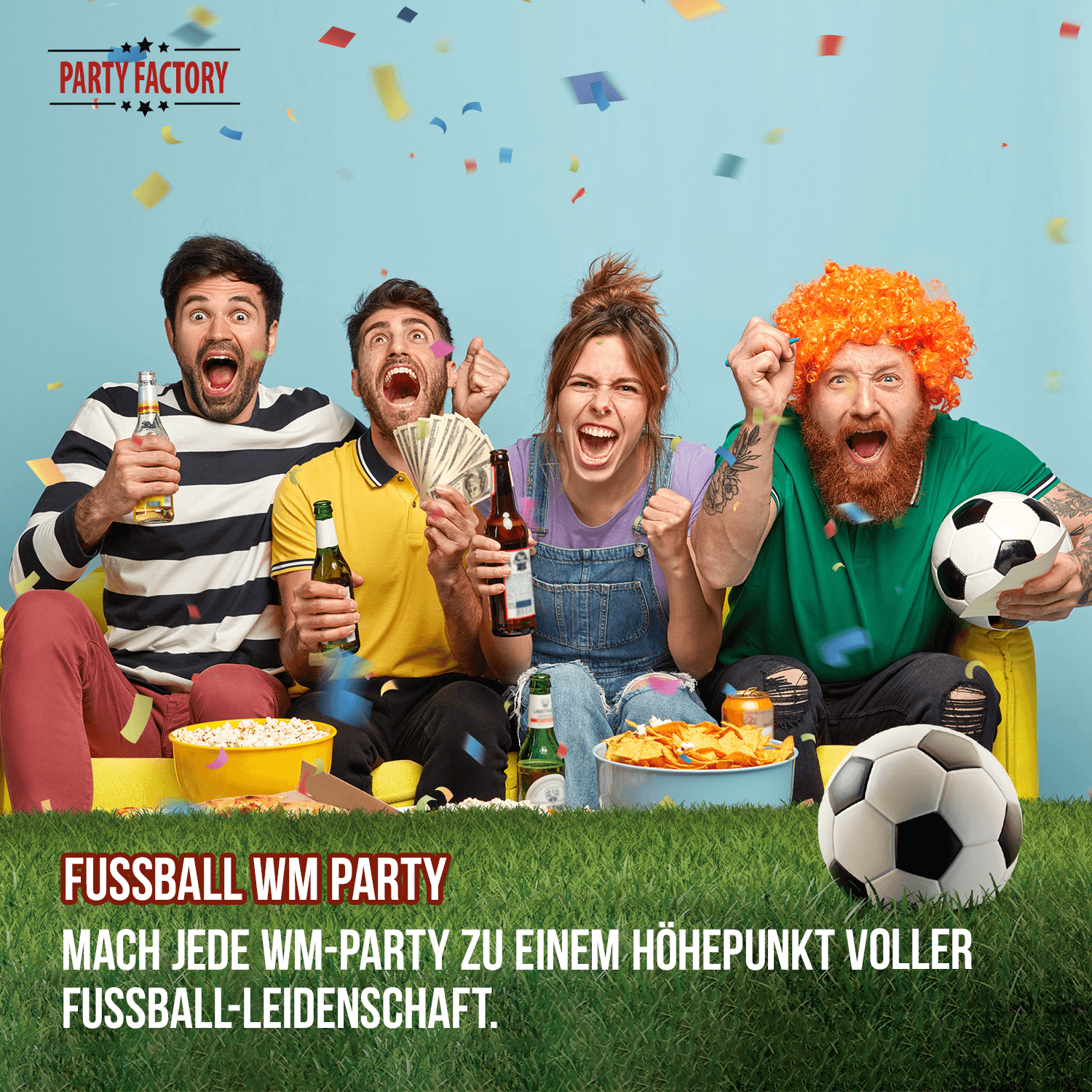 Fußball WM Wimpelkette Deutschland 4-5 m 14
