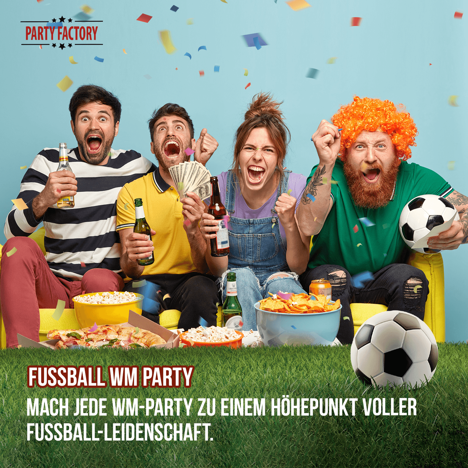Fußball WM Glitter Face Tattoo Fußball Mann 14