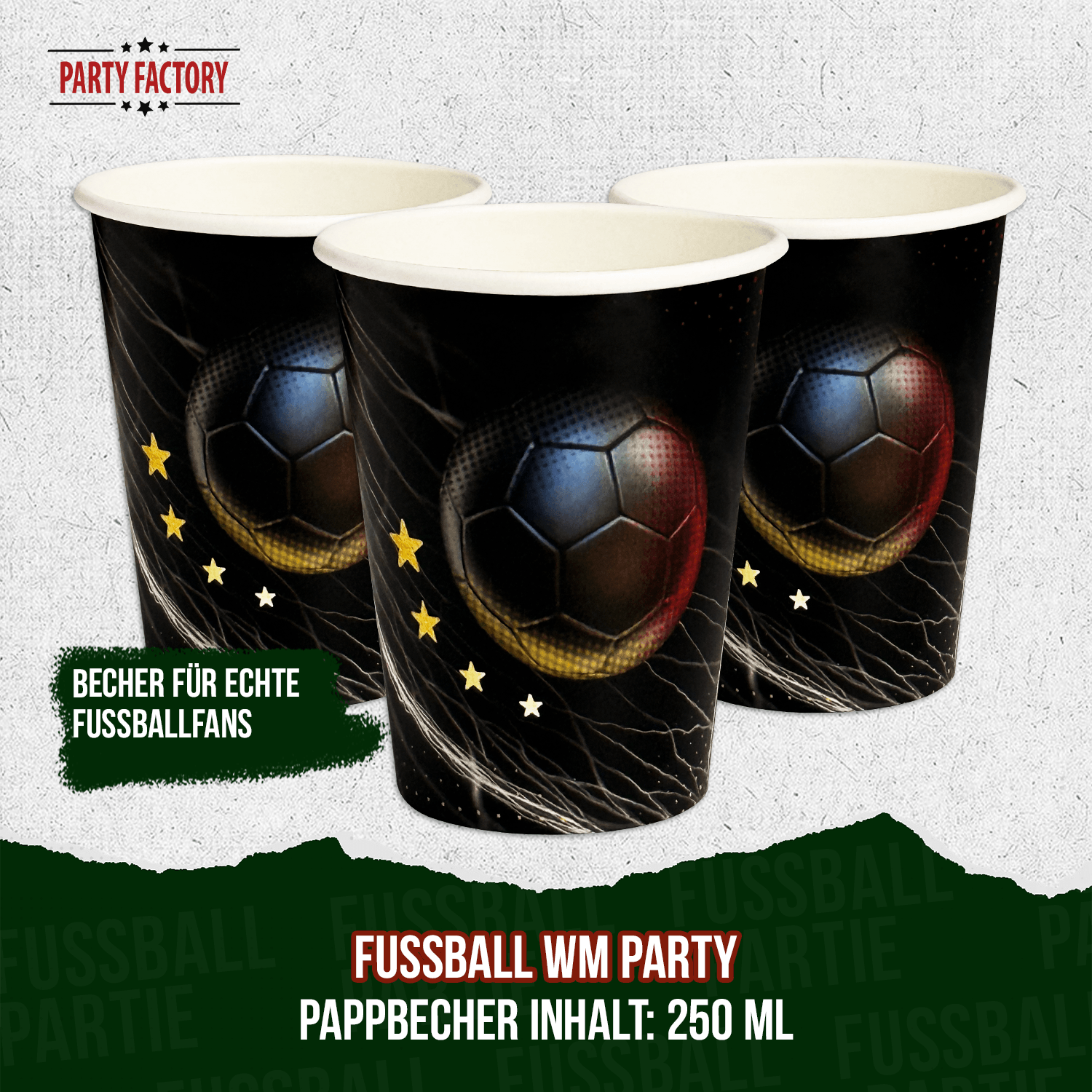 Becher Fußball WM Deutschland 8er-Pack 250 ml 11
