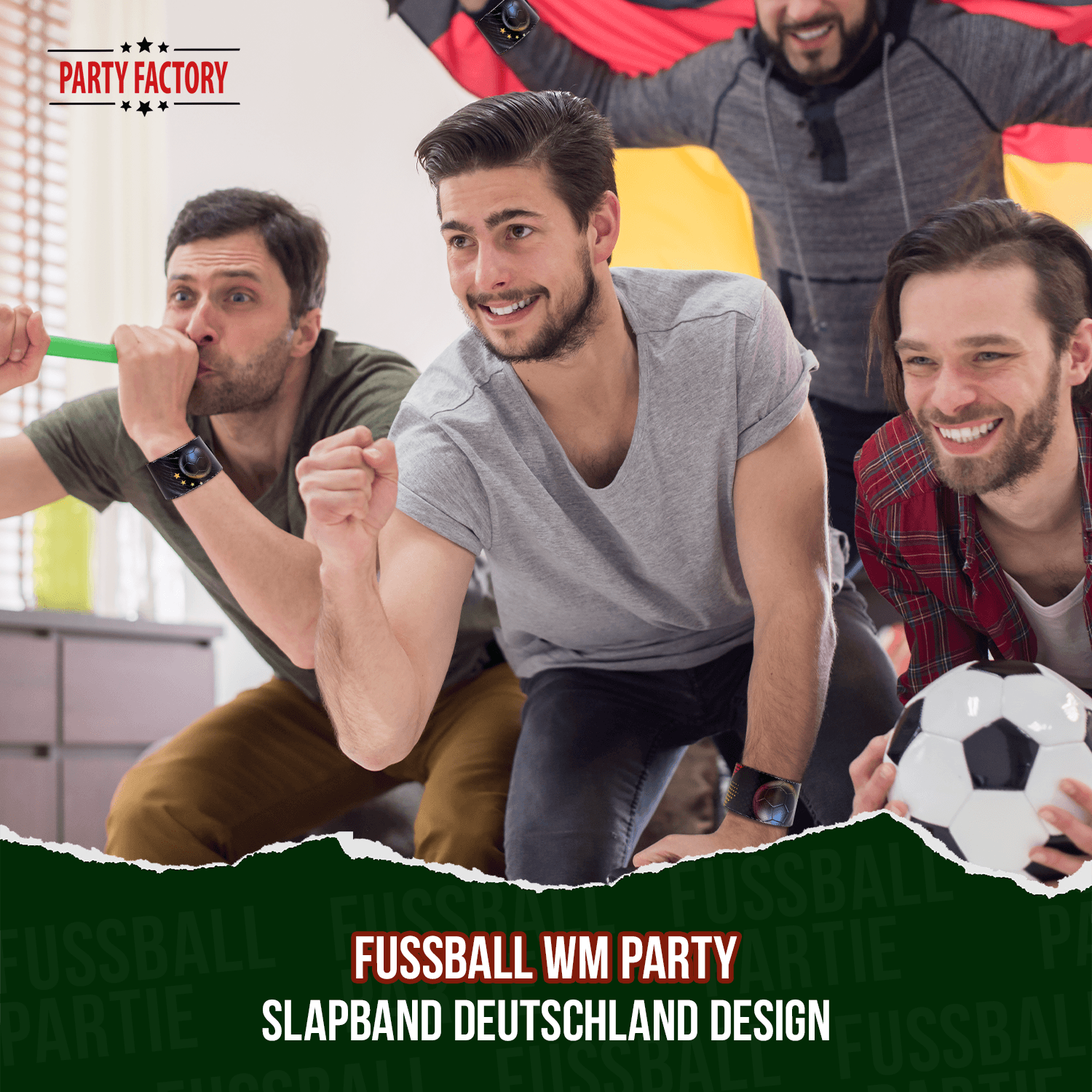 Fußball WM Slapband Deutschland 4 Sterne 2er Set 9