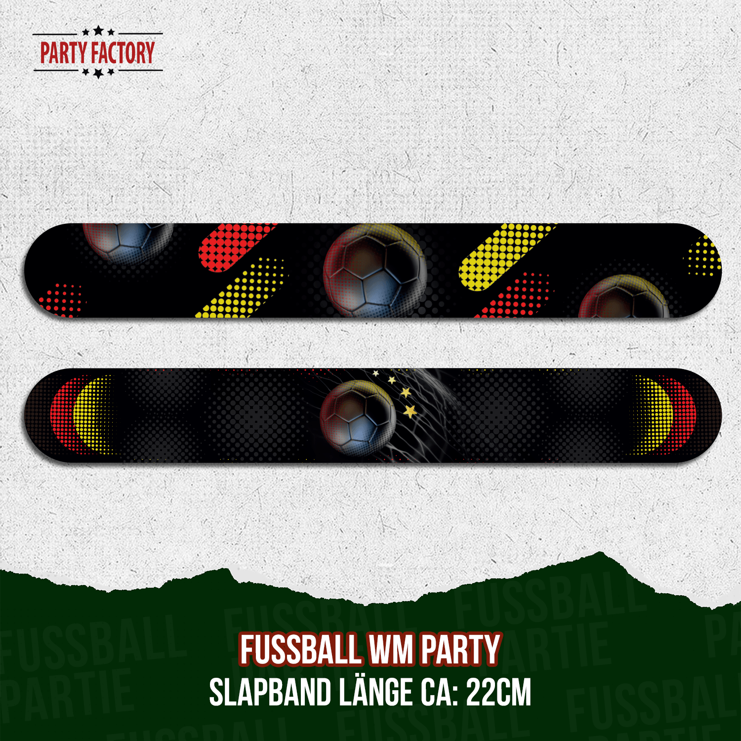 Fußball WM Slapband Deutschland 4 Sterne 2er Set 11
