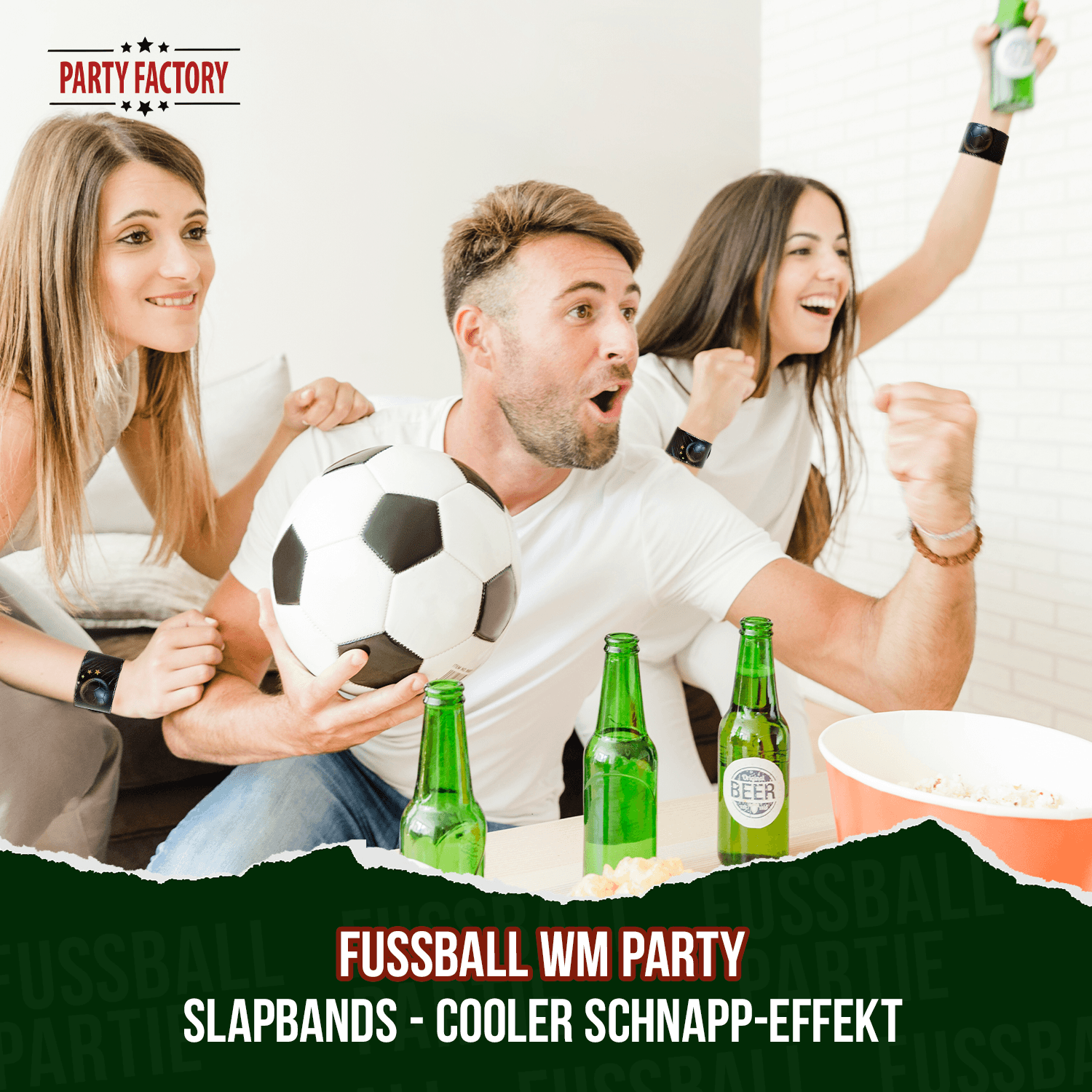 Fußball WM Slapband Deutschland 4 Sterne 2er Set 13