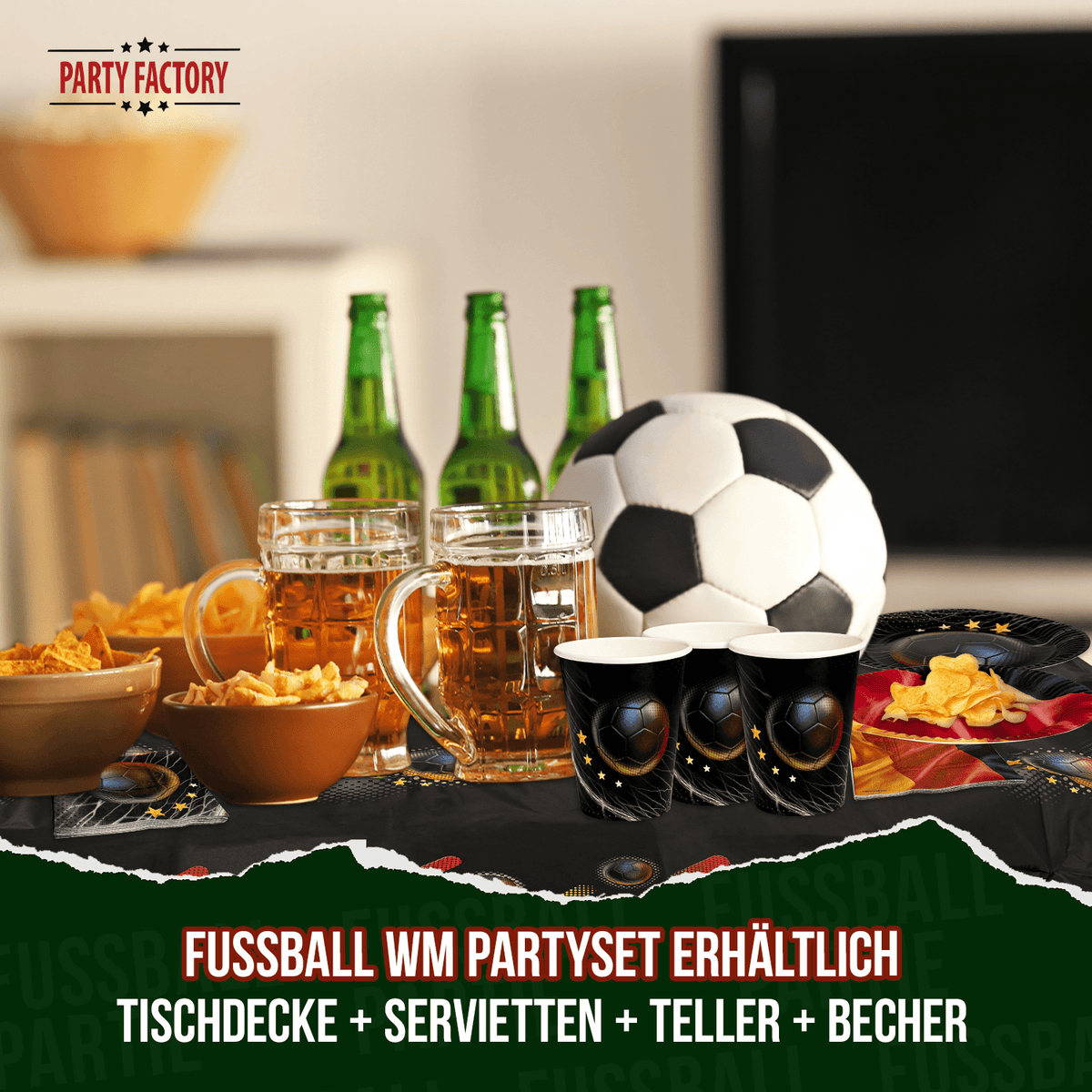 Fußball WM Tischdecke Deutschland 120 x 180 cm 13