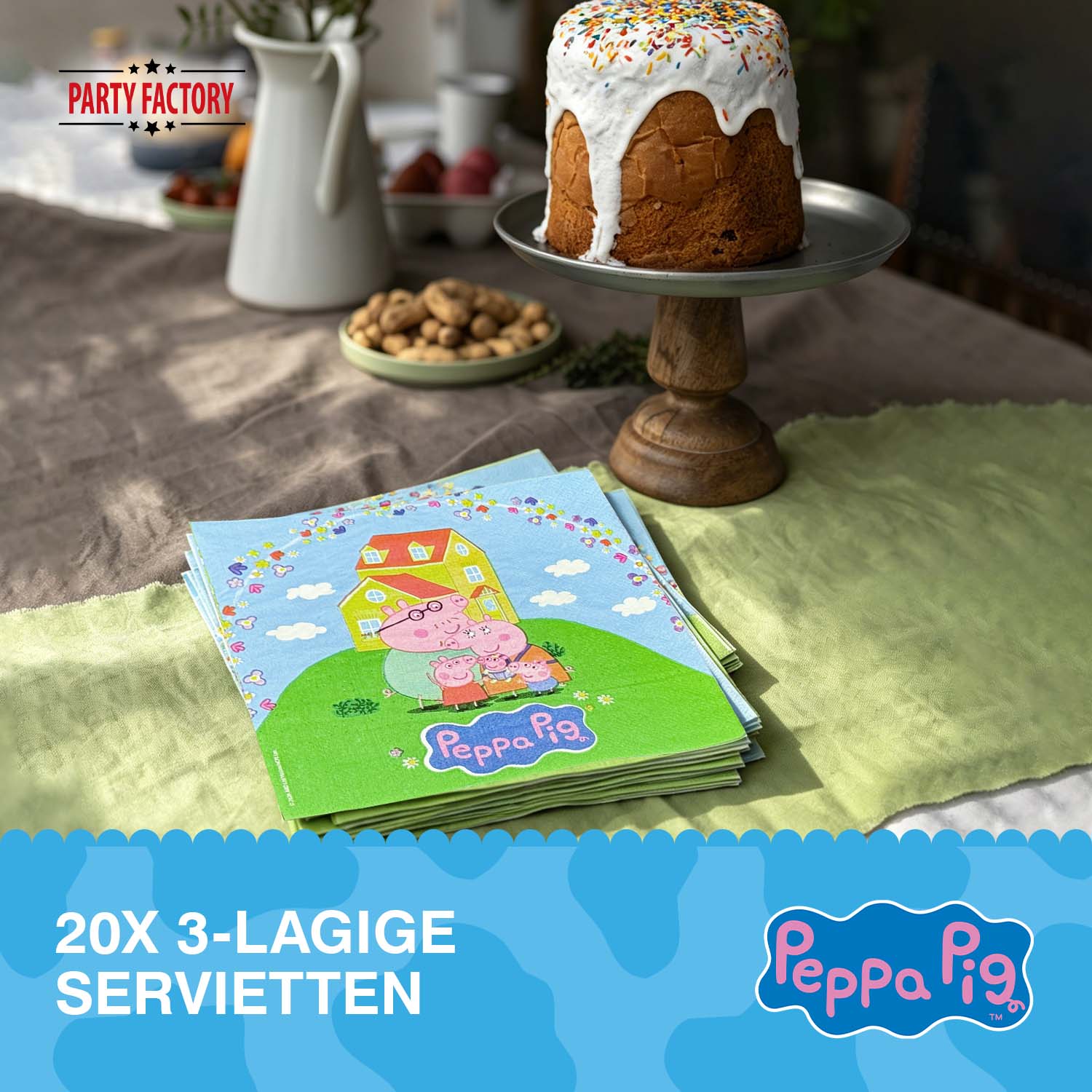 Peppa Pig Napkins 3-ply 20 pieces 4