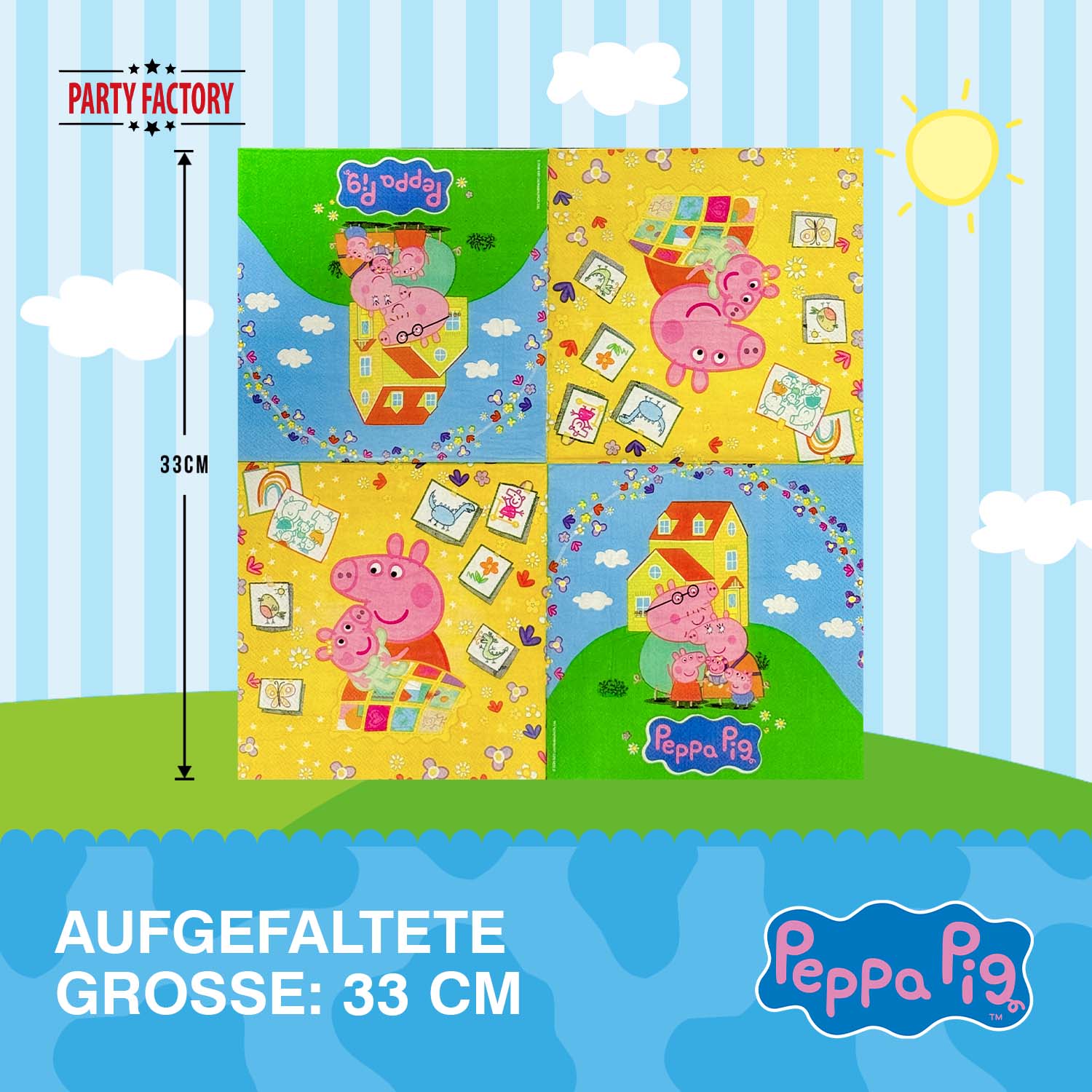 Peppa Pig Napkins 3-ply 20 pieces 7