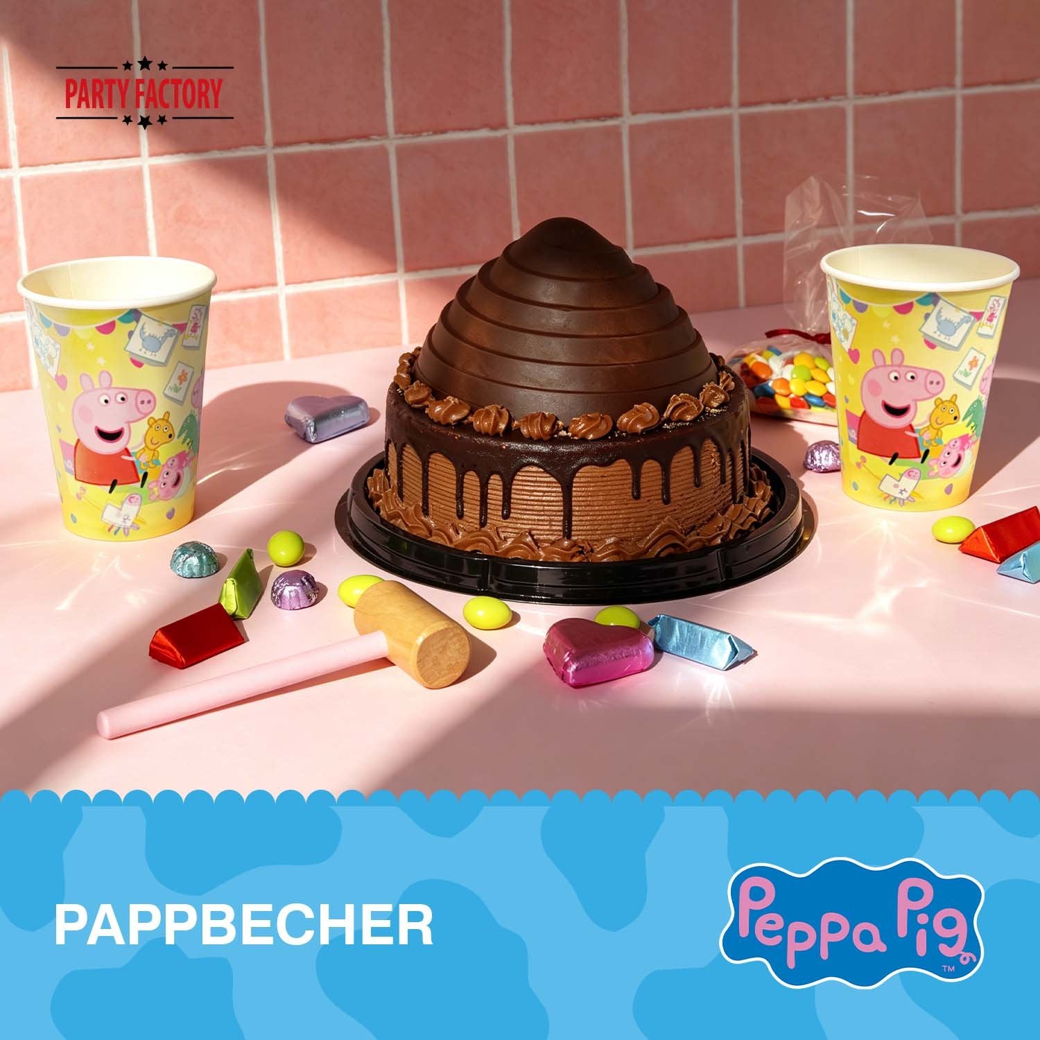 Peppa Pig 2026 Pappbecher 250 ml 8er-Pack gelb 3