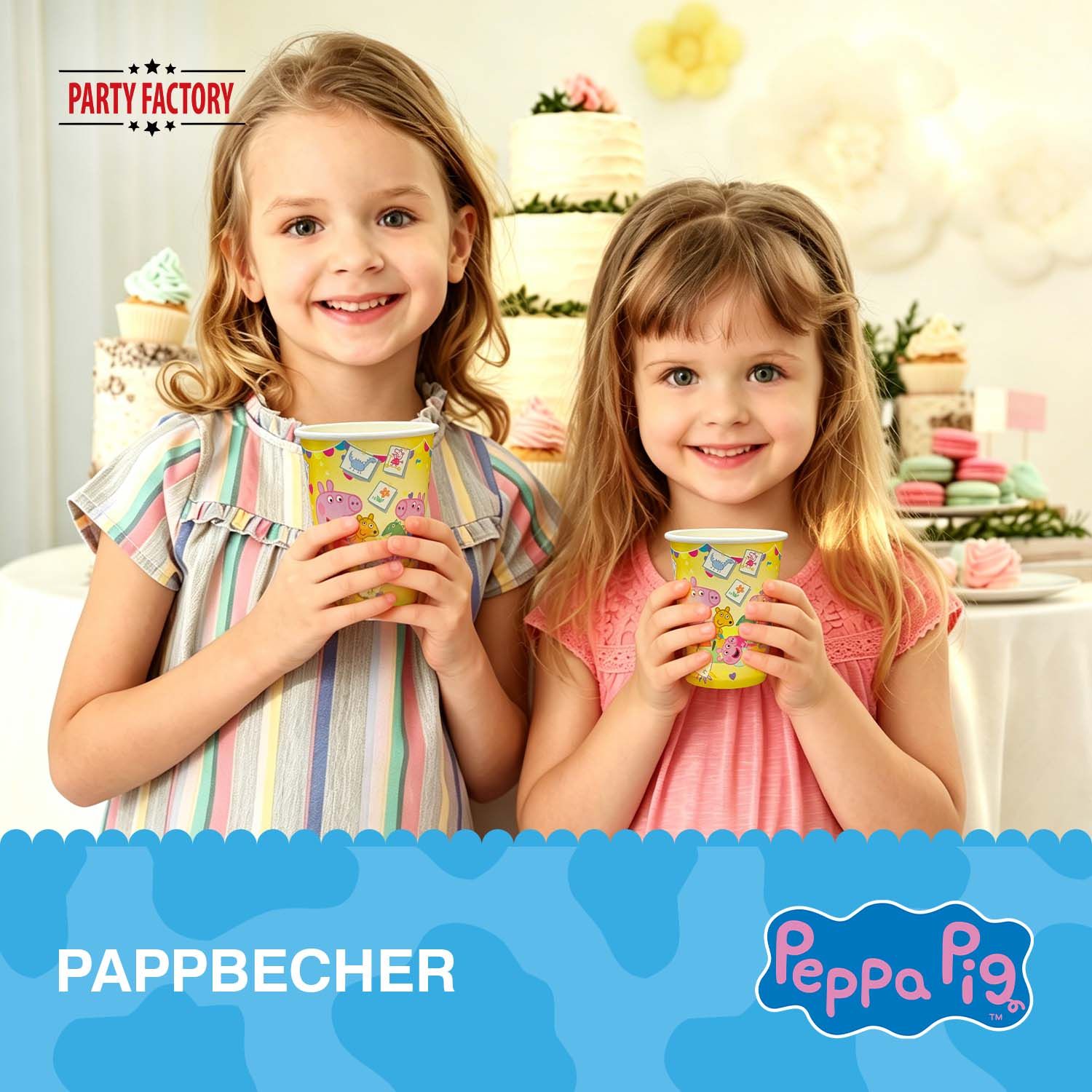 Peppa Pig 2026 Pappbecher 250 ml 8er-Pack gelb 4