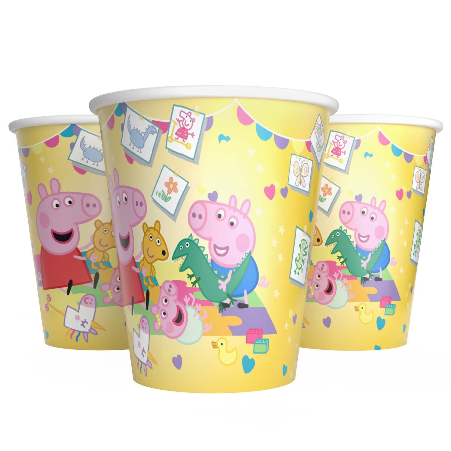 Peppa Pig 2026 Pappbecher 250 ml 8er-Pack gelb 2