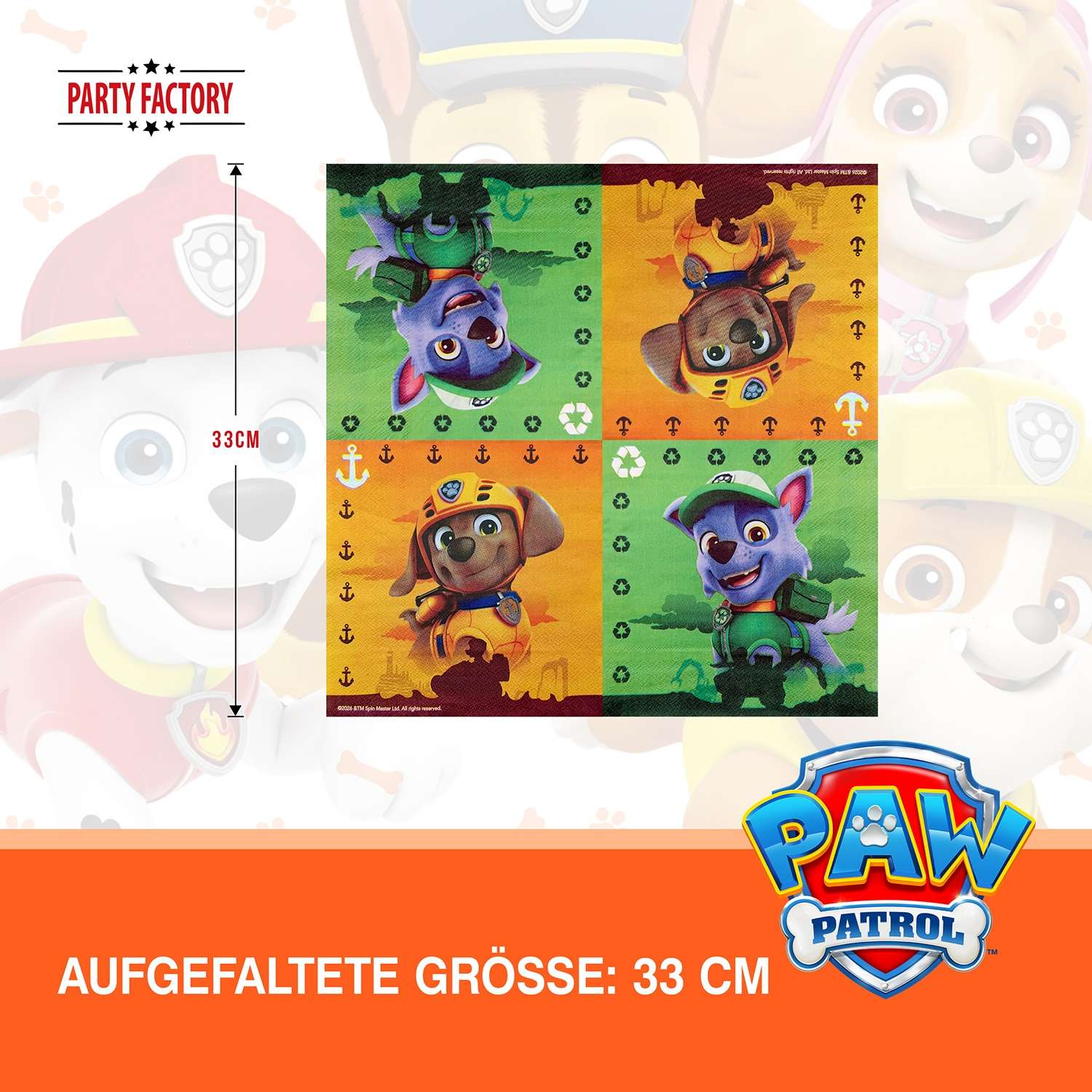 Paw Patrol Napkins 3-ply 20 pieces 5