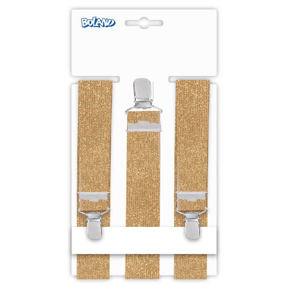 Hosenträger Gold – Basic Y-Form verstellbar für Herren & Damen, Karneval Party 3