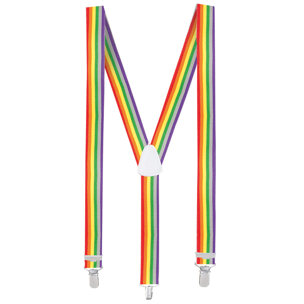 Hosenträger Rainbow – Bunte Y-Form verstellbar für Herren & Damen, Karneval Party 2