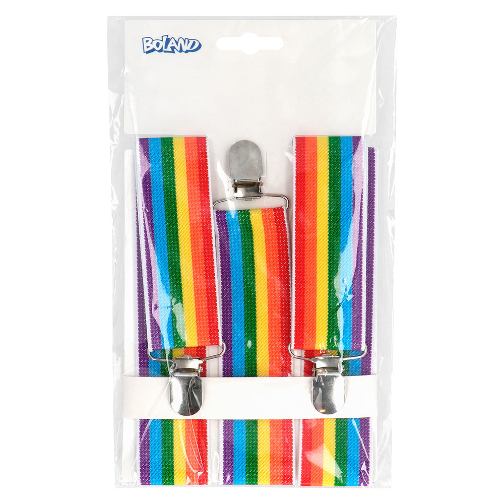 Hosenträger Rainbow – Bunte Y-Form verstellbar für Herren & Damen, Karneval Party 3