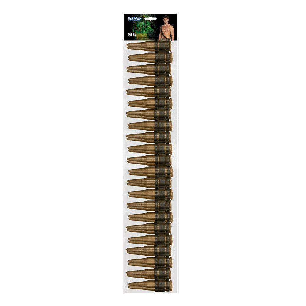 Patronengurt 160 cm – Munition Gürtel für Soldat, Rambo & Army Kostüm Karneval 5