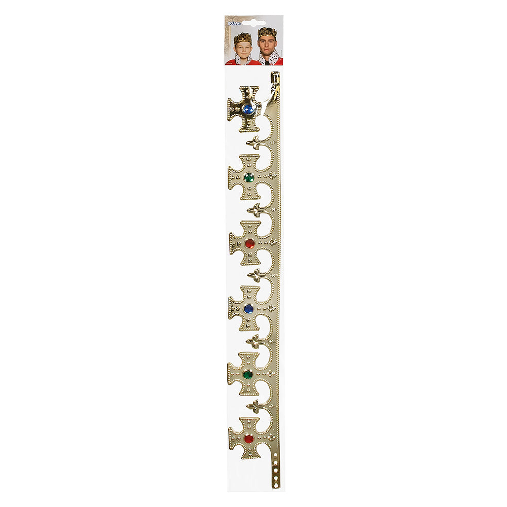 Crown King Adjustable Golden King's Crown with Gemstones for Carnival 5