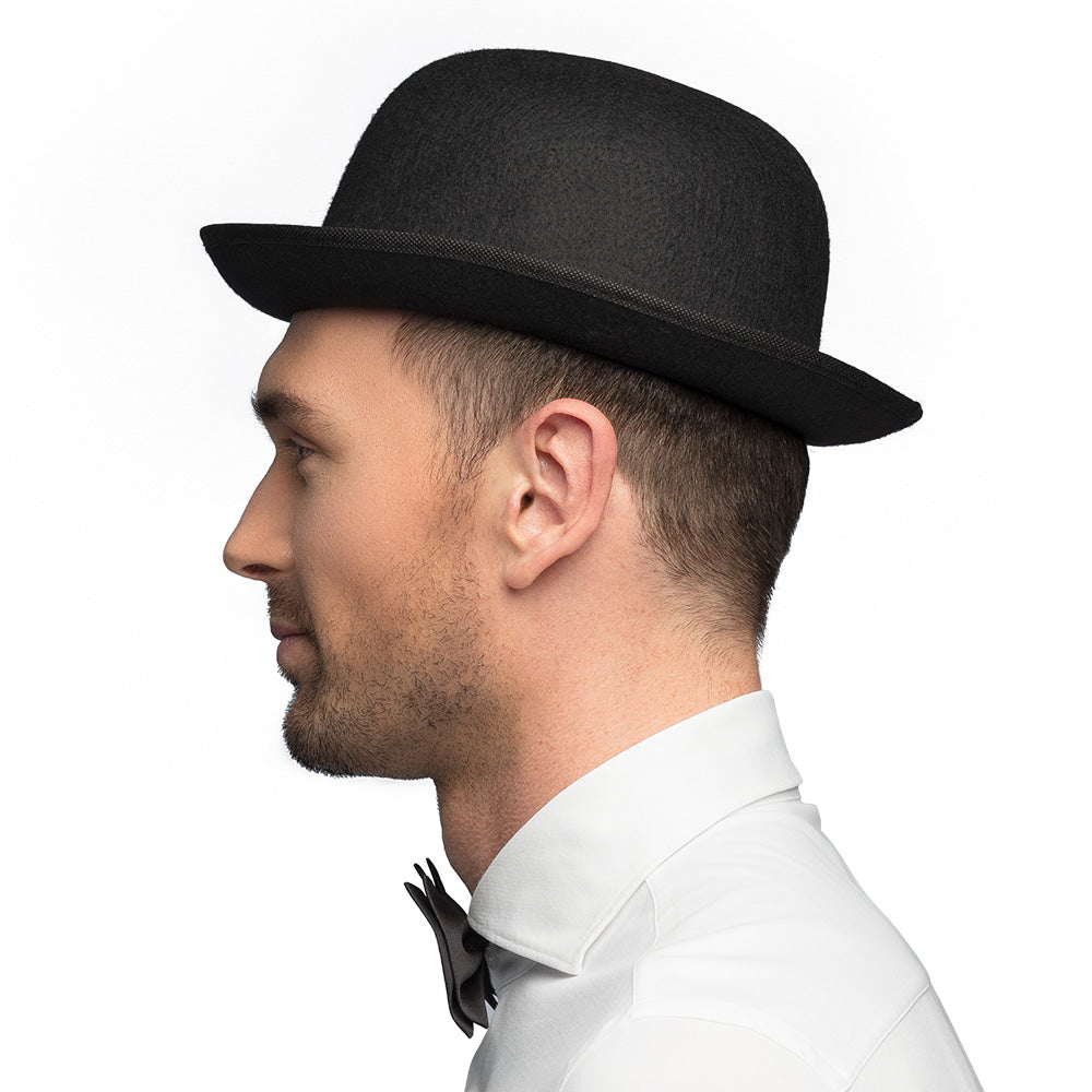 Derby bowler hat – a classic black hat for gentlemen's costumes, carnivals &amp; theatre. 3