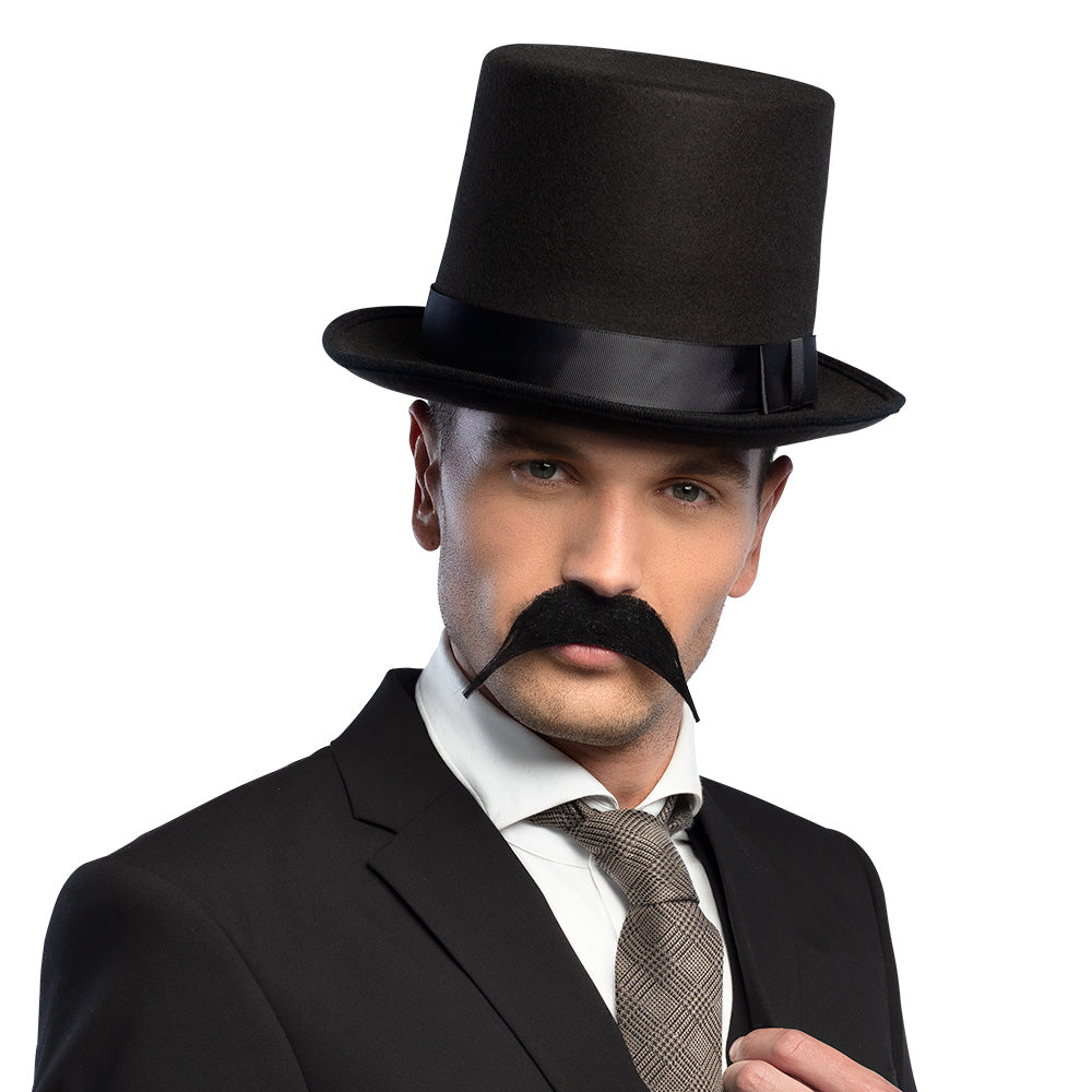 Zylinderhut Colin schwarz – Klassischer Hut für Gentleman Kostüm, Karneval & Party 4