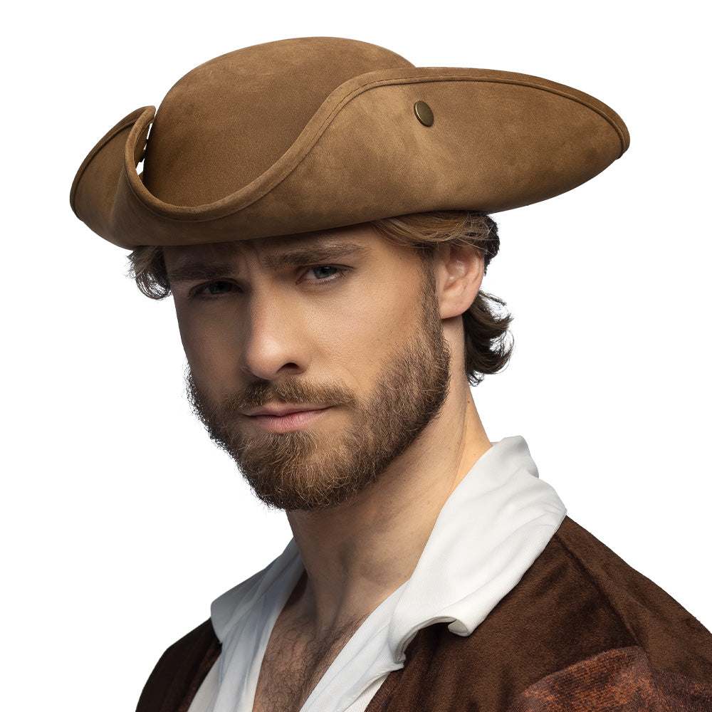 Pirate hat Charles brown tricorn hat for pirate costume, carnival &amp; theme party 4