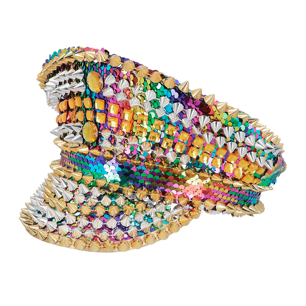 Rainbow Sparkle Beanie – Glittery cap, colorful, for carnival, festival &amp; theme party 2
