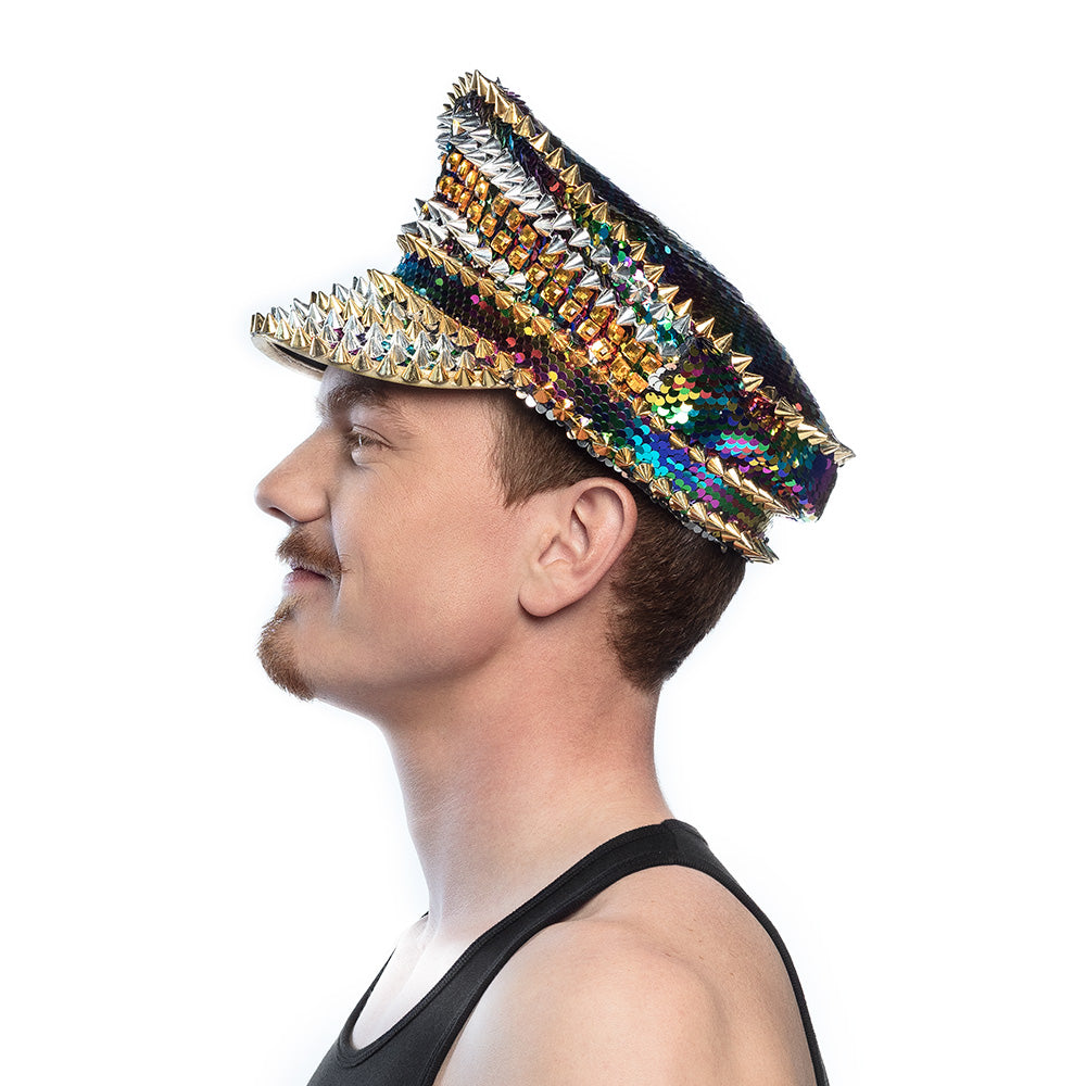 Rainbow Sparkle Beanie – Glittery cap, colorful, for carnival, festival &amp; theme party 4