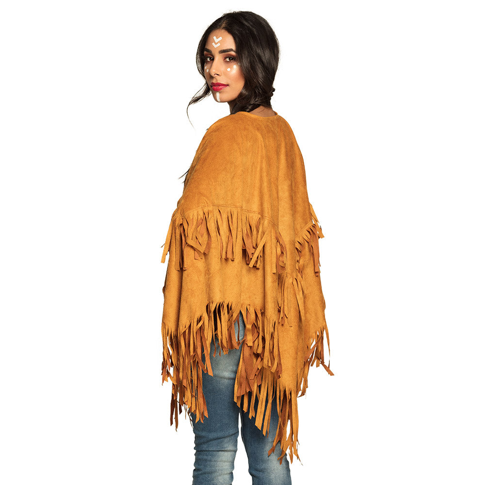 Bohemian Poncho – Women's Costume with Fringe, One Size Fits All, for Carnival &amp; Party 3