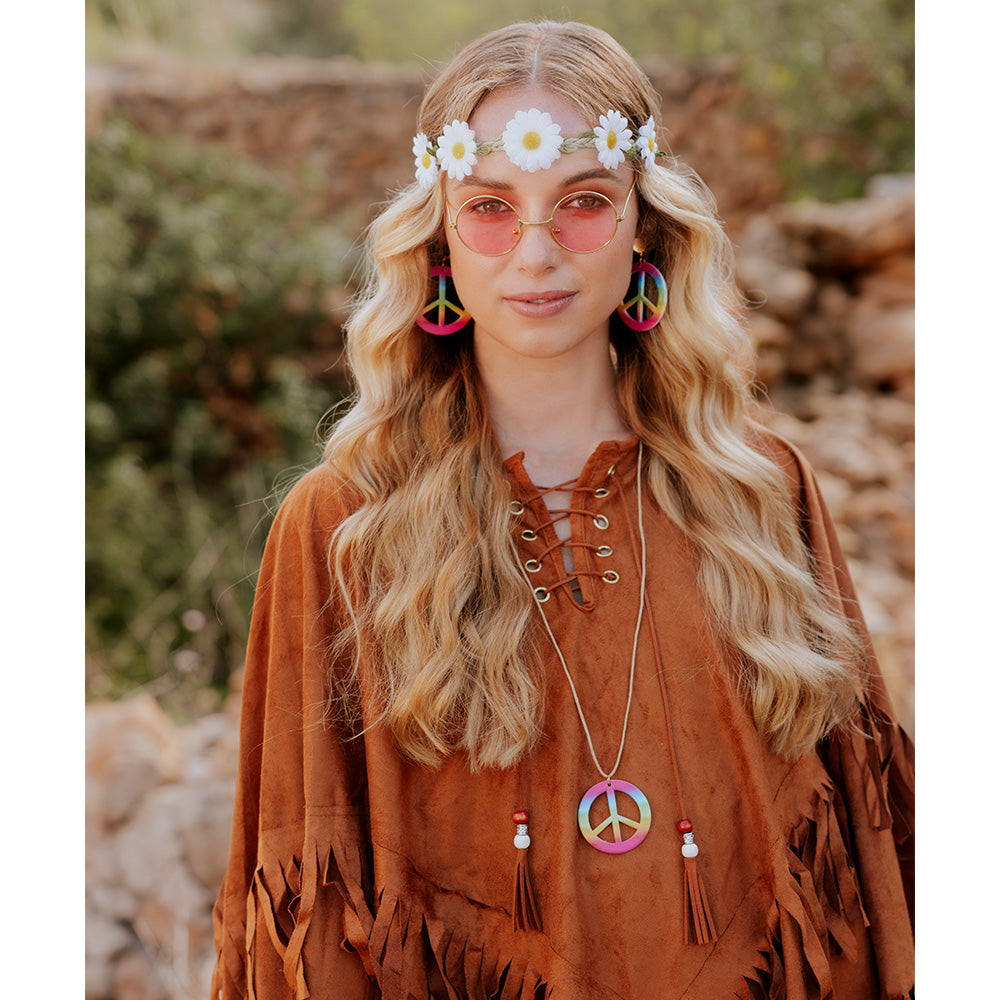 Bohemian Poncho – Women's Costume with Fringe, One Size Fits All, for Carnival &amp; Party 4