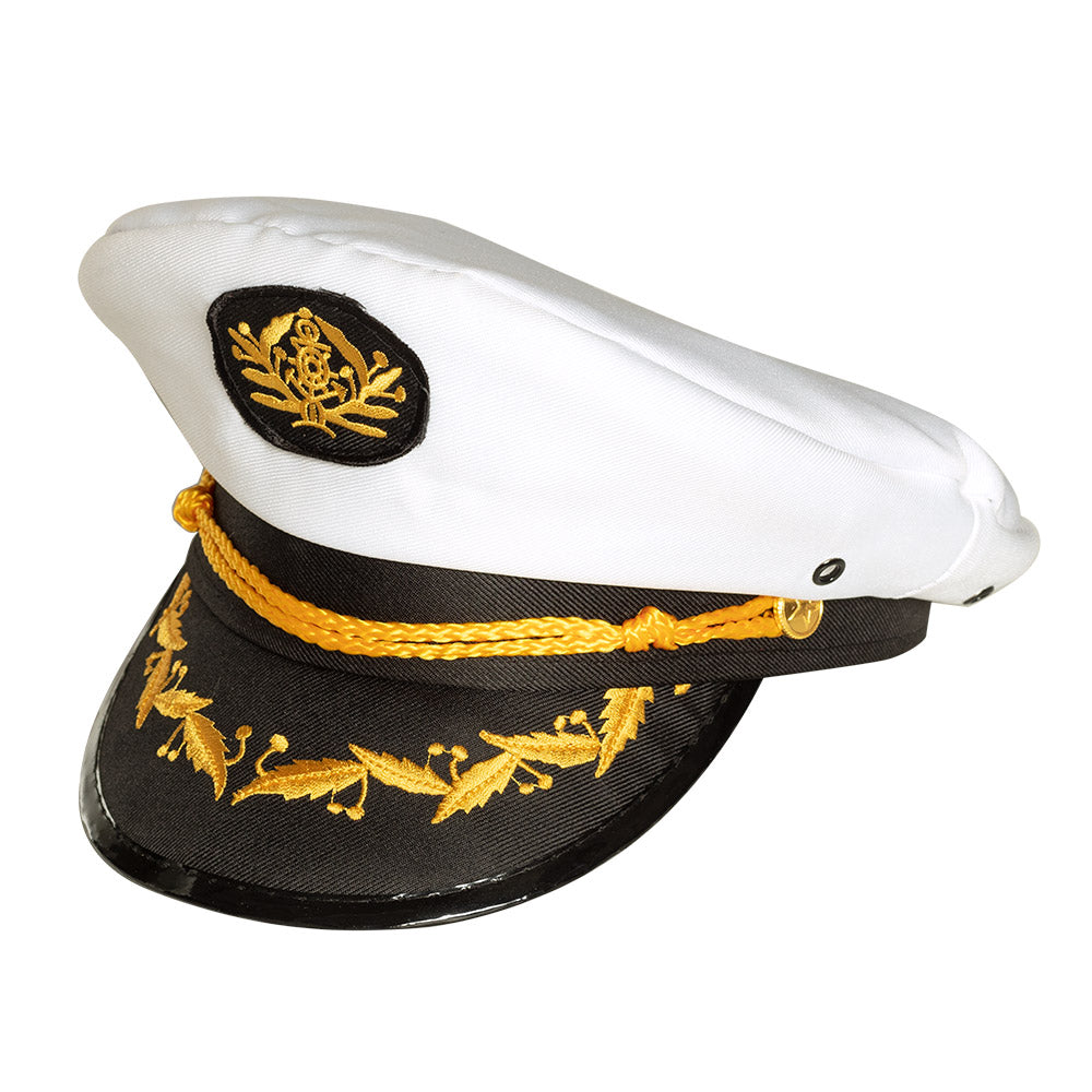 Captain's hat Jonah – White naval hat with gold details for sailors 2