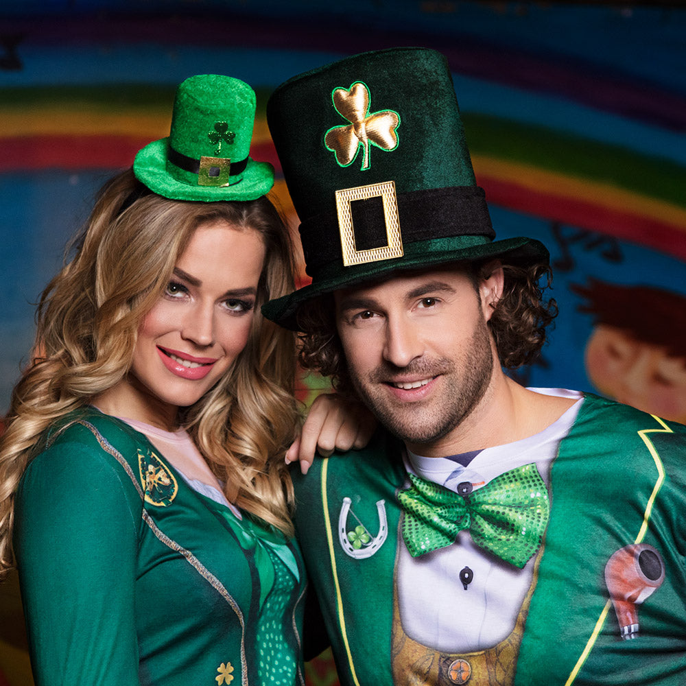 Diadem Shamrock – Mini green top hat with clover leaf for St. Patrick's Day 3