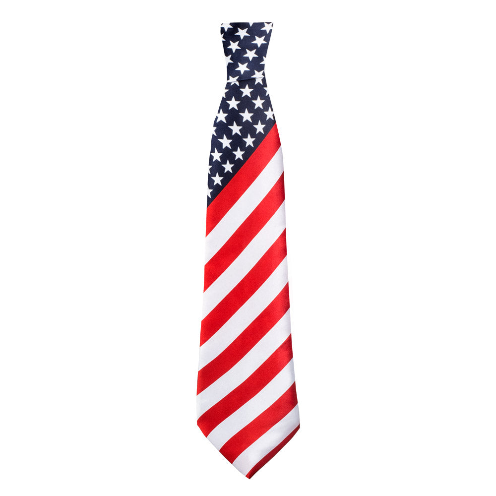 USA tie – American flag, 140 cm, unknotted, for carnival &amp; party 2