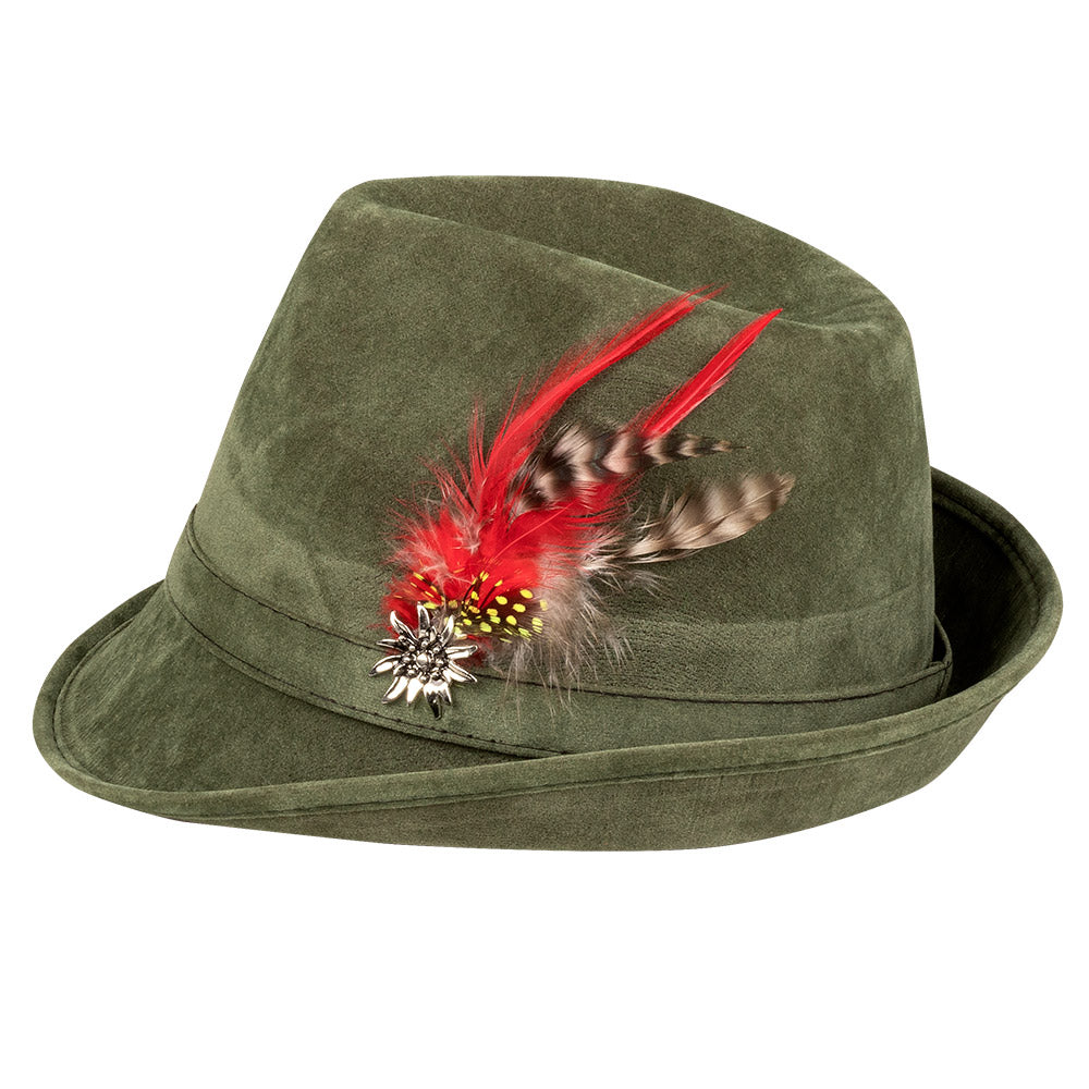 Jagdmeister hat – Green traditional hat with feather, accessory for Oktoberfest 3