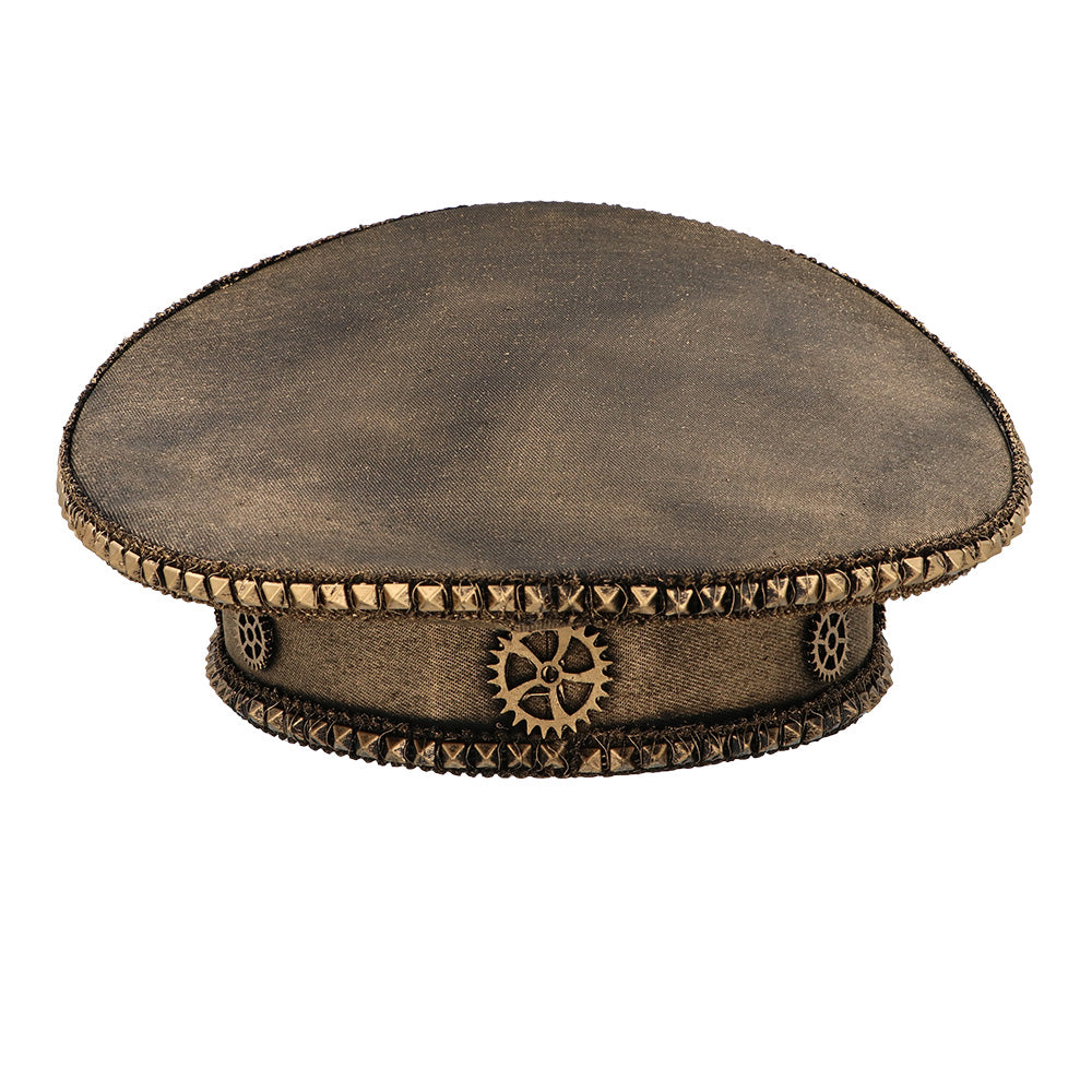 Steampunk Gearpunk Hat, Brown with Gears – Unisex Costume Accessory 5