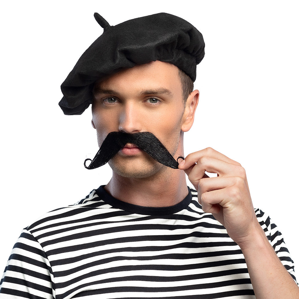 Black French beret – Classic beret for carnival &amp; costume 4