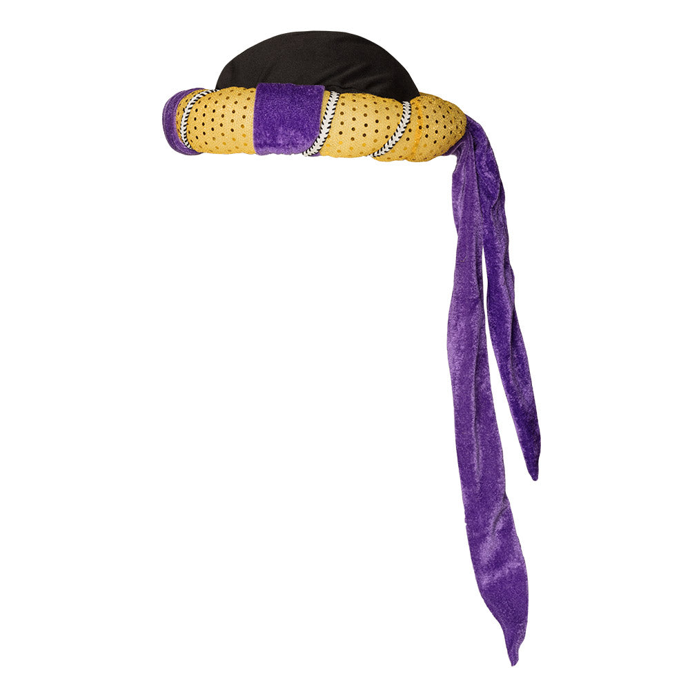 Sultan Omar hat, oriental headdress in gold and purple for costumes 2