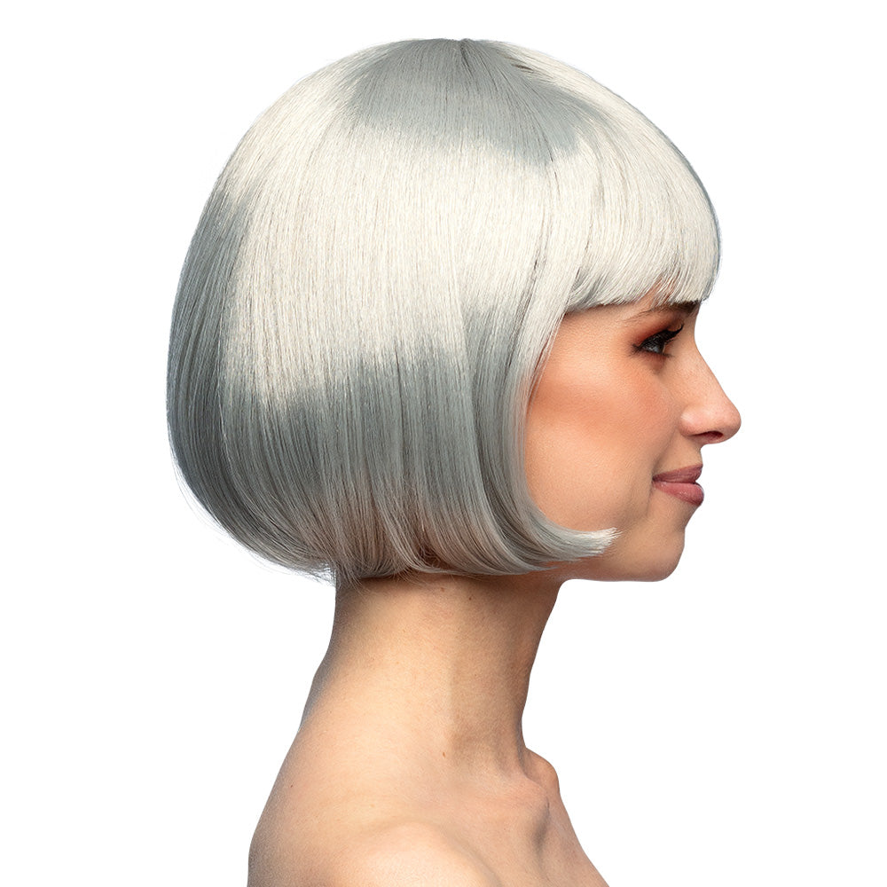 Cabaret wig, silver-grey – bob with bangs for show &amp; costume 2