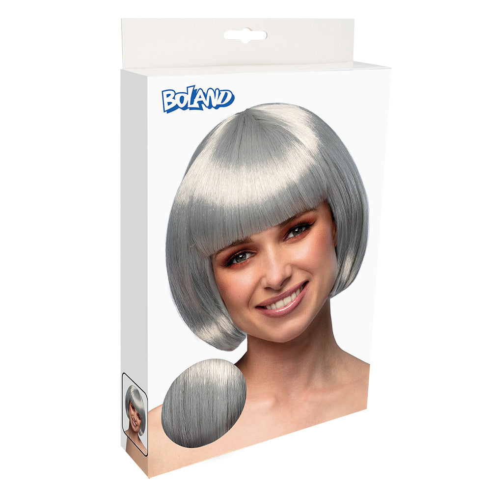 Cabaret wig, silver-grey – bob with bangs for show &amp; costume 4