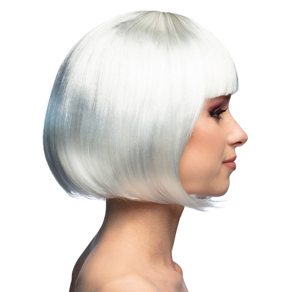 Cabaret white wig – short bob with bangs for women, carnival &amp; party 2