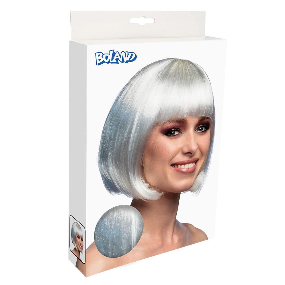Cabaret white wig – short bob with bangs for women, carnival &amp; party 4
