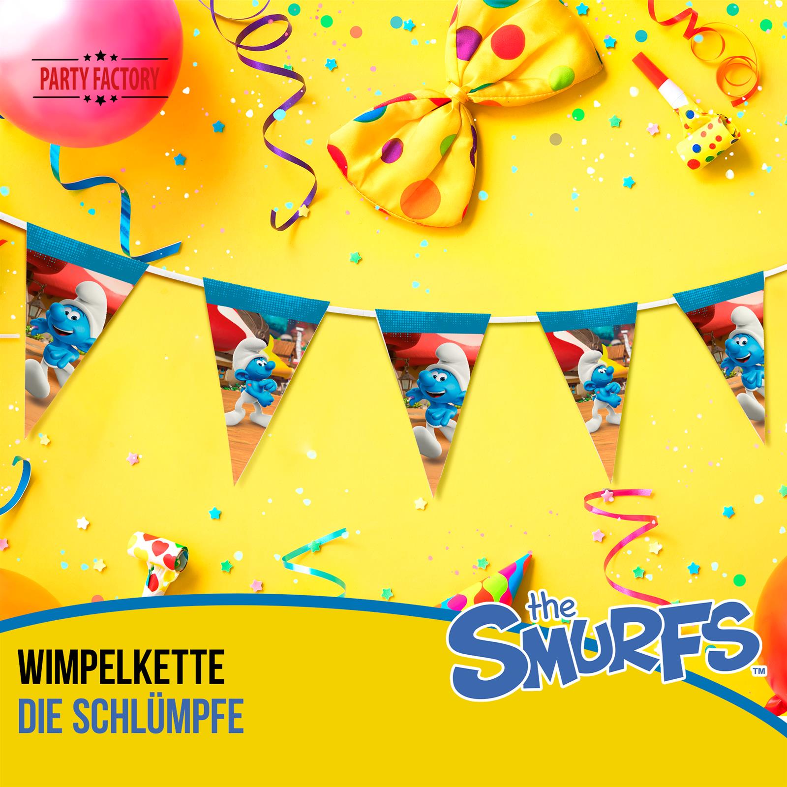 Die Schlümpfe Wimpelkette 4-5 m 9