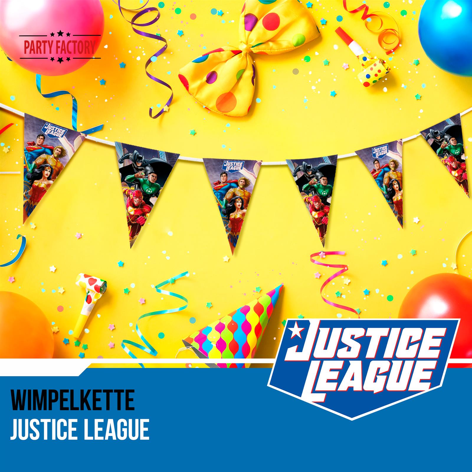 Justice League Wimpelkette 4-5 m 9