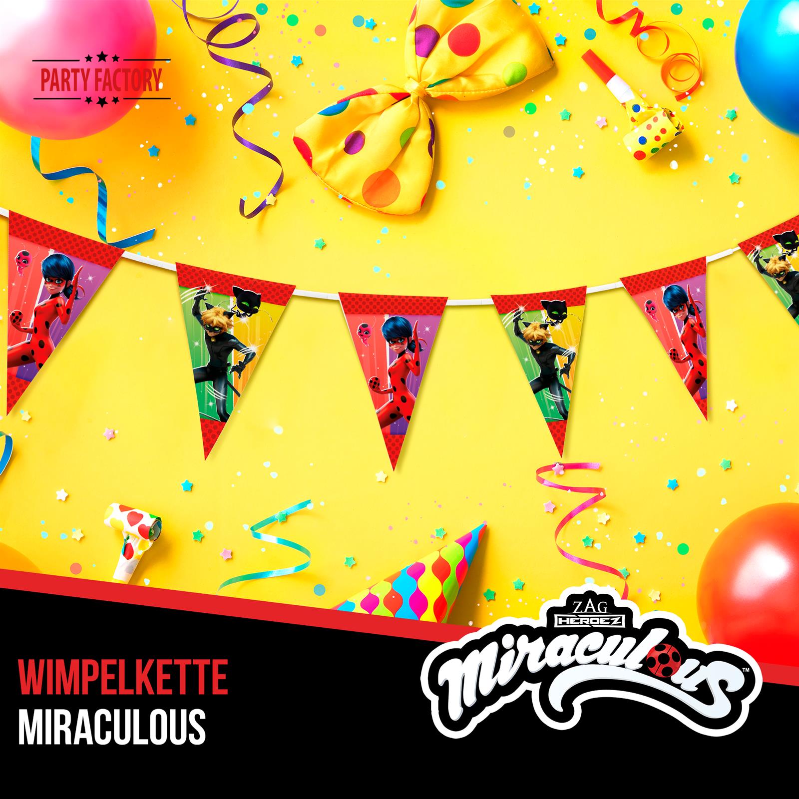 Miraculous Wimpelkette 5 m 2