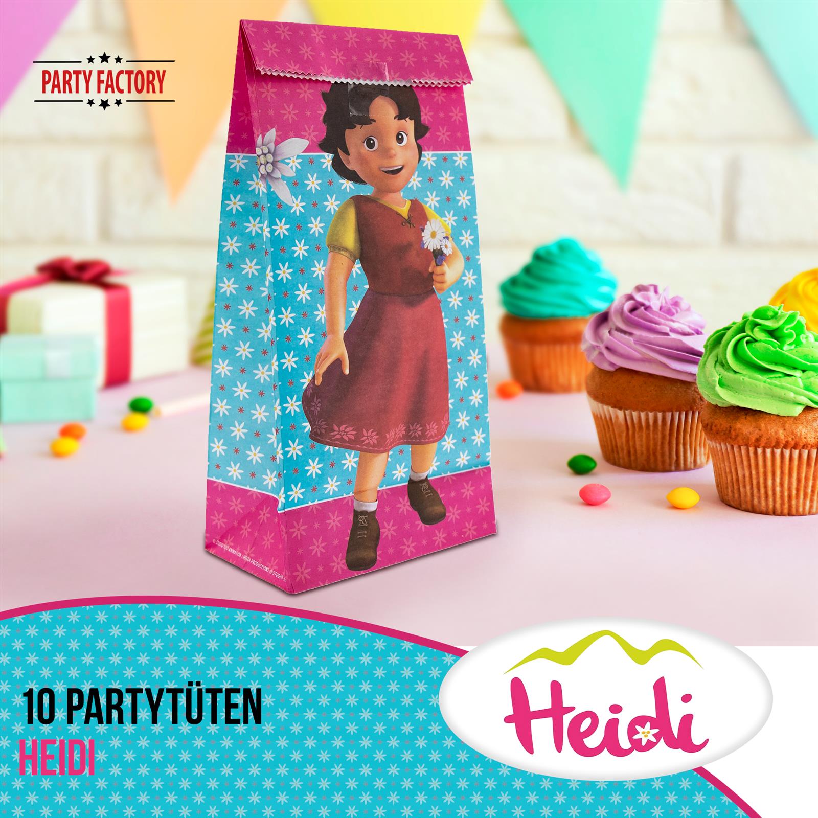 Heidi Party-Tüte Papier inkl. Sticker 10 Stk. 11
